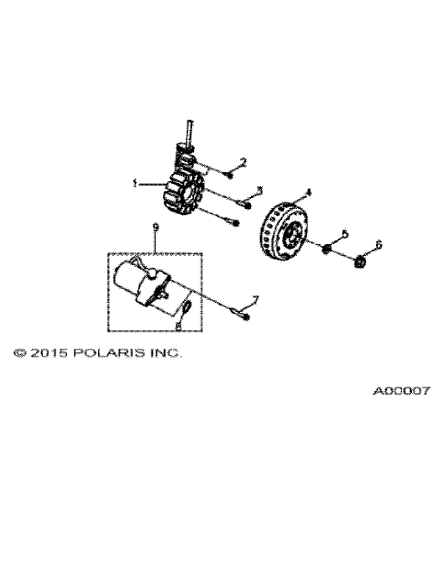 ENGINE, STATOR and STARTING MOTOR - A17YAF11A5/N5 (A00007)
