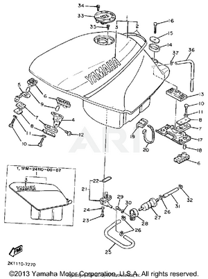 FUEL TANK (NON-CALIFORNIA MODEL)