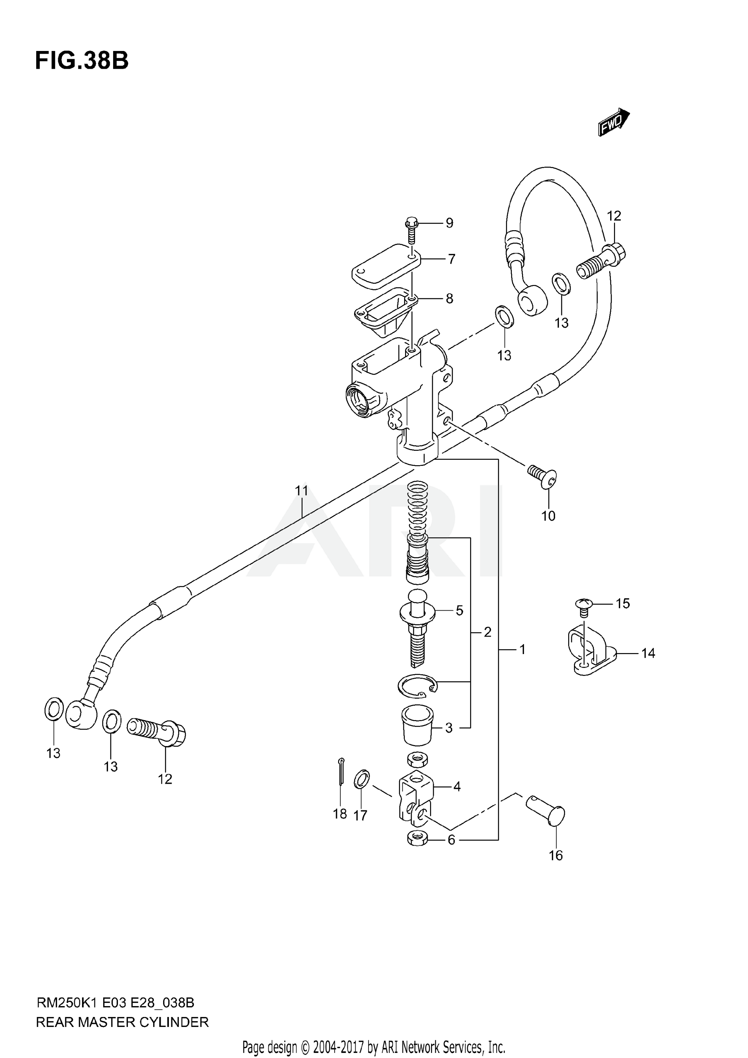 REAR MASTER CYLINDER (MODEL K4)