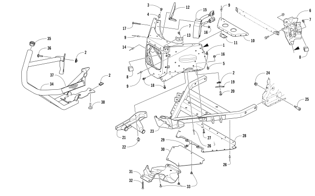 FRONT BUMPER AND FRAME ASSEMBLY