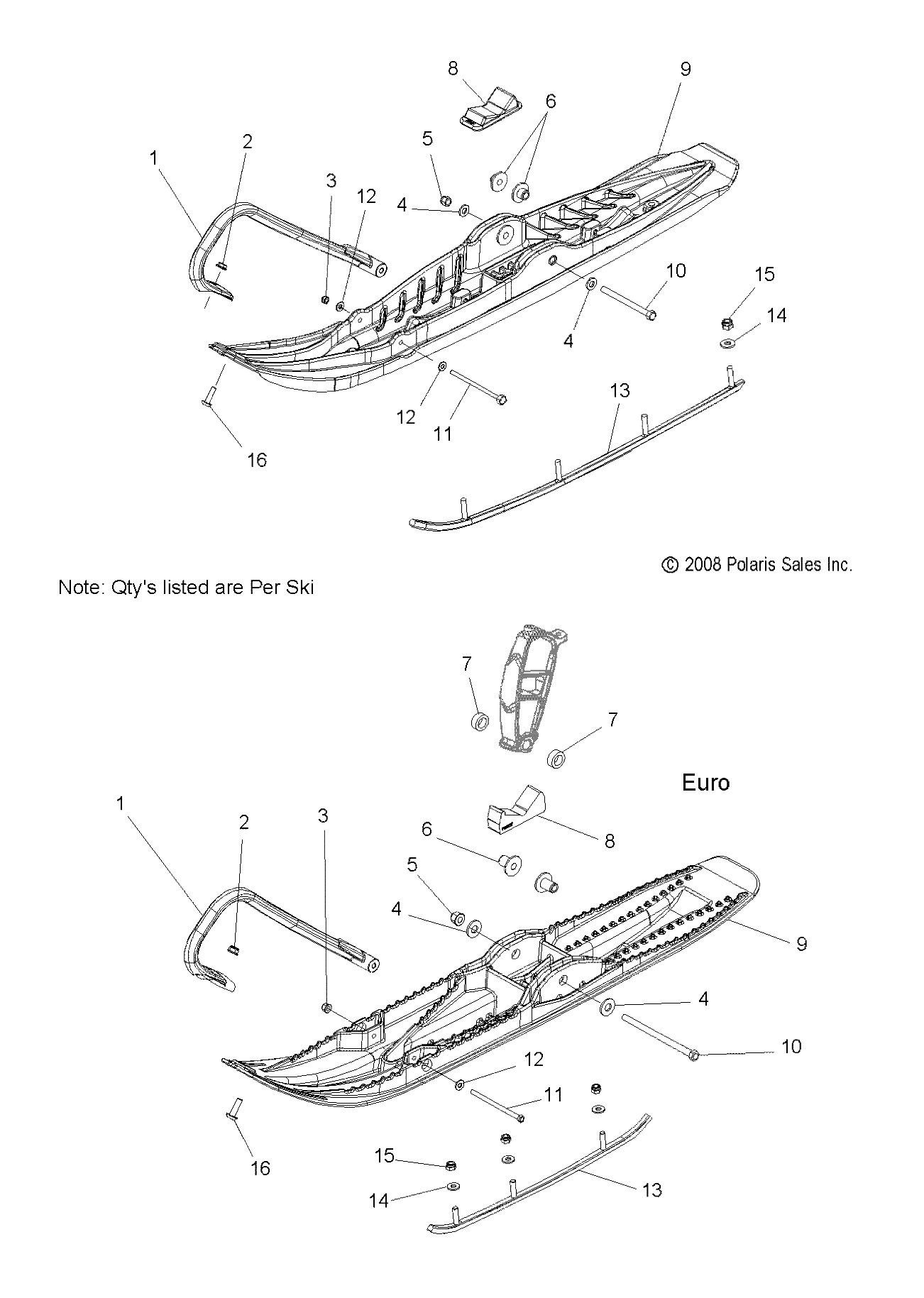 STEERING, SKI ASM. - S09PB8ES/ESL (49SNOWSKIASM09600DRGN)