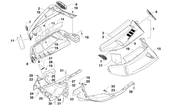 SKID PLATE AND SIDE PANEL ASSEMBLY