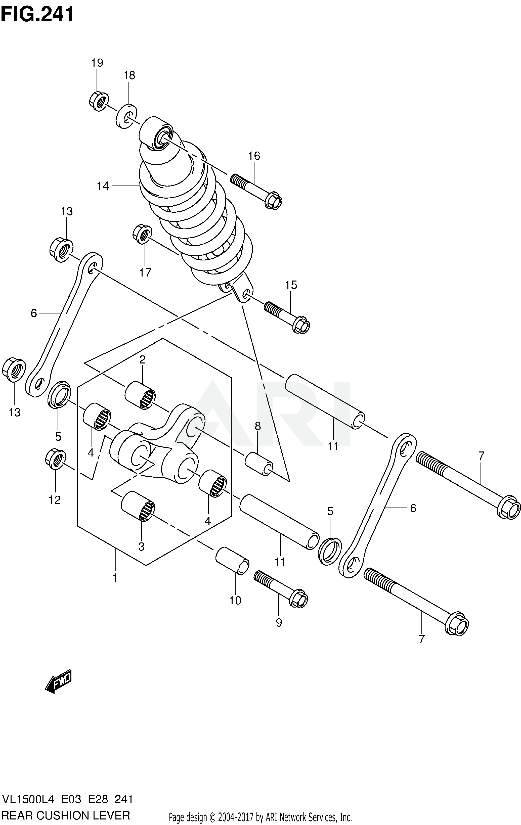 REAR CUSHION LEVER (VL1500L4 E03)