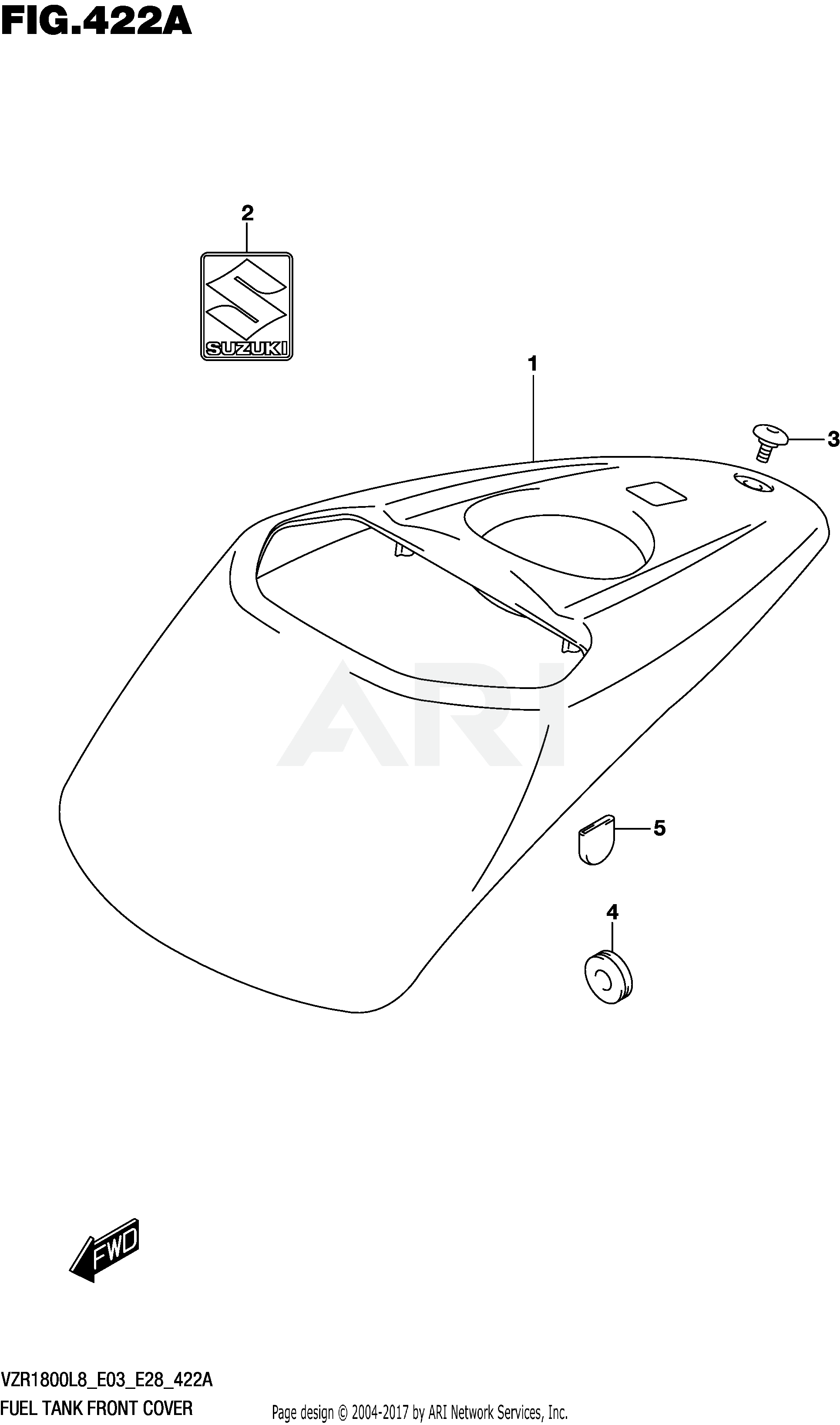 FUEL TANK FRONT COVER (VZR1800L8 E28)