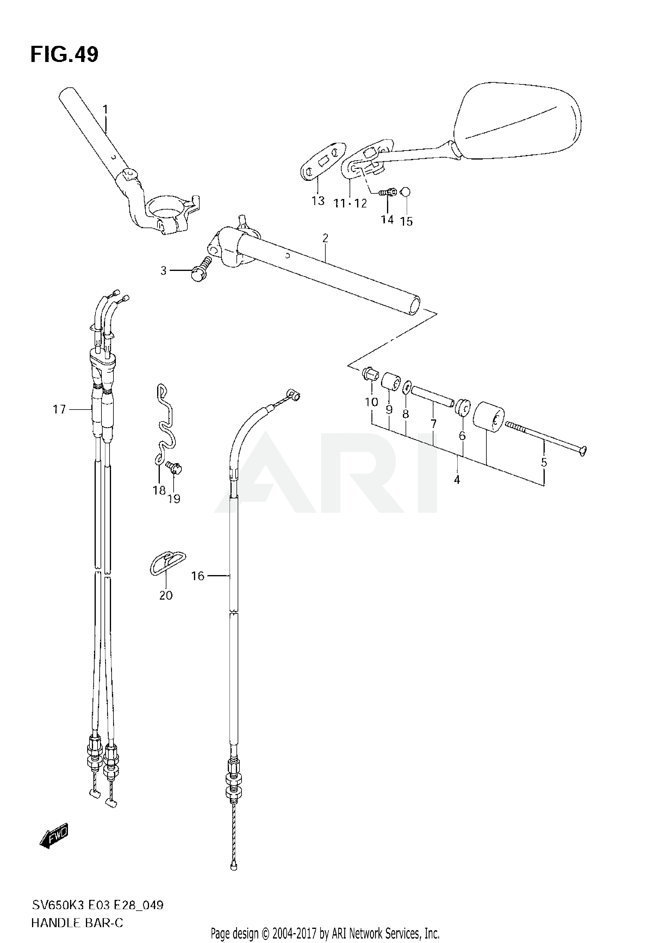 HANDLEBAR (WITH COWLING)