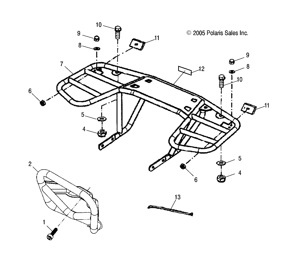 CHASSIS, BUMPER and RACK - A09PB20EB (49ATVBUMPER08PHXQD)