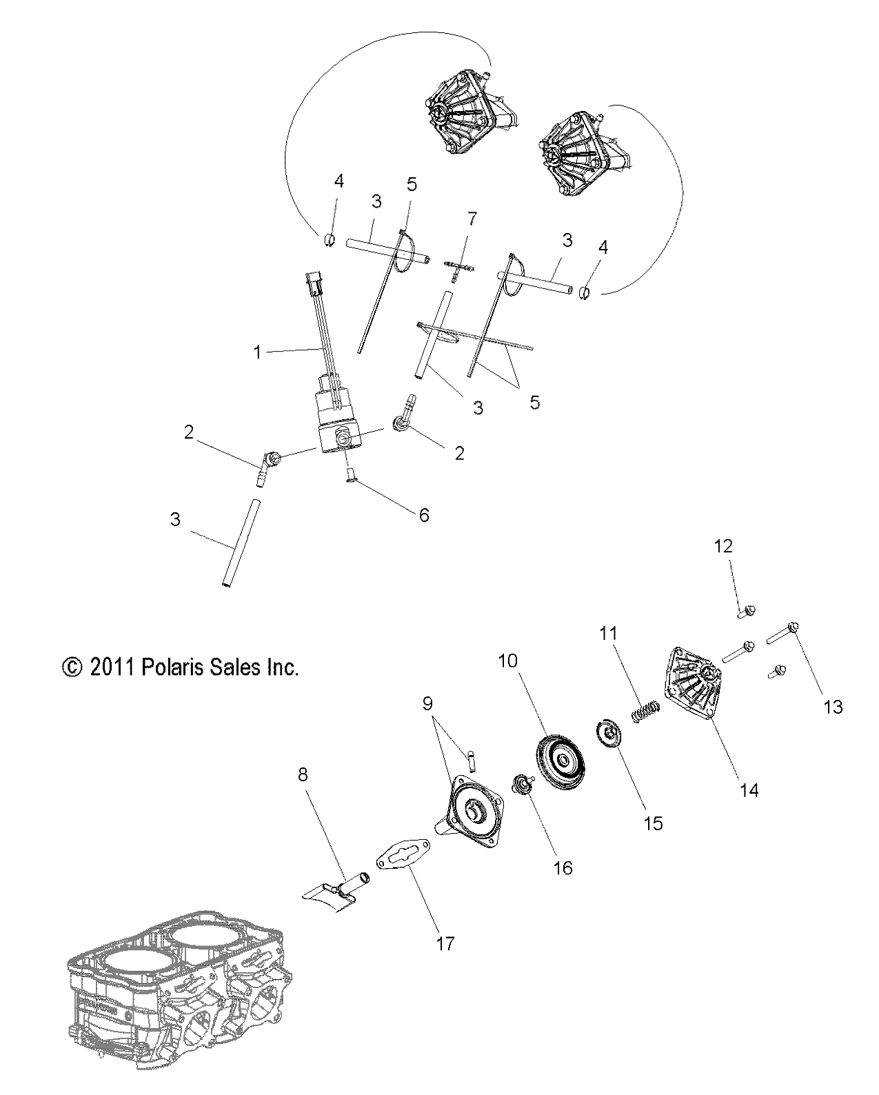 ENGINE, EXHAUST VALVES and SOLENOID - S12BF8GSA/GSL (49SNOWEXHAUSTVALVES12800RMK)