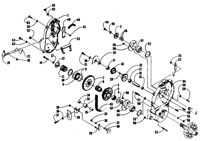 DRIVE/REVERSE DROPCASE ASSEMBLY