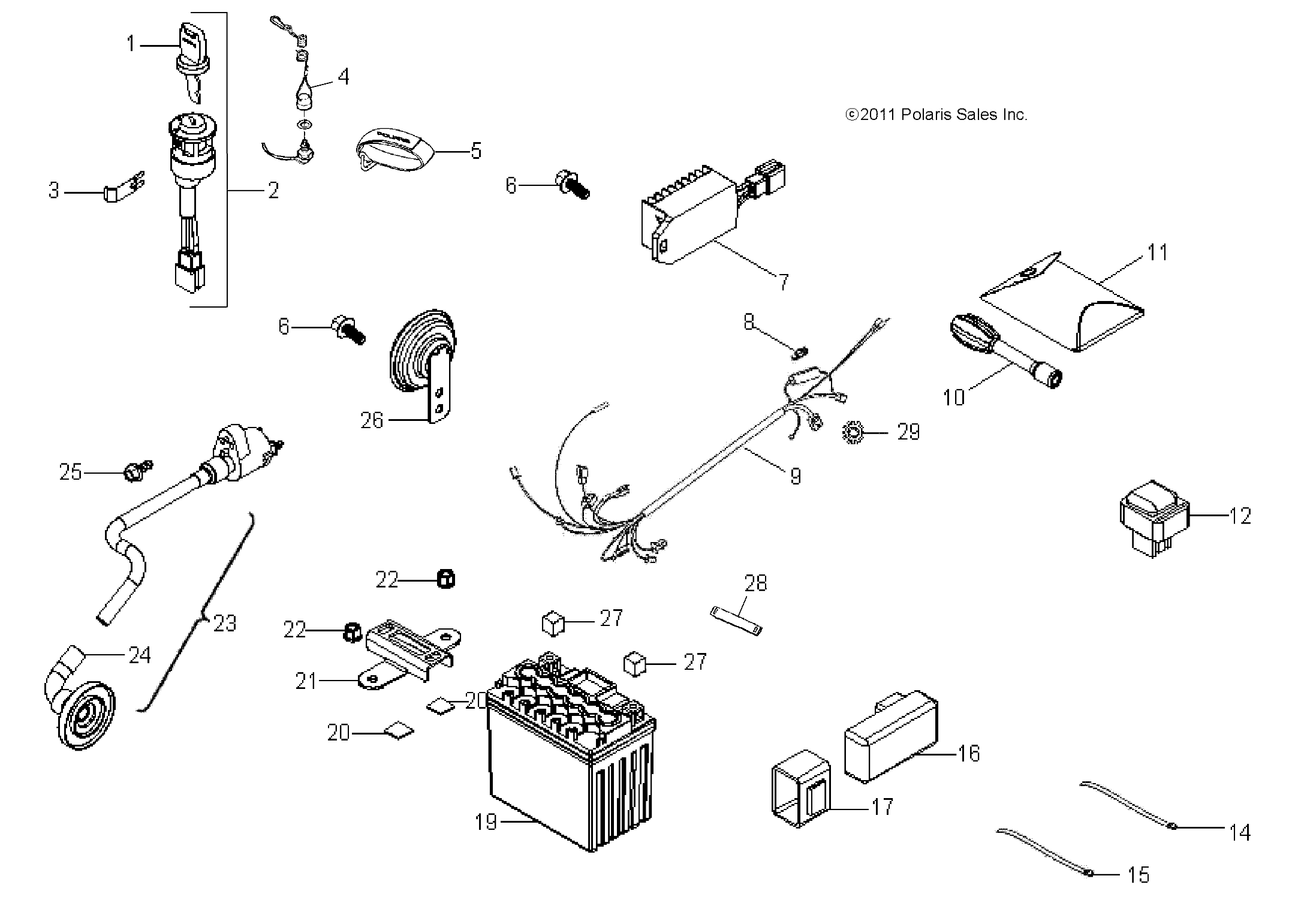 ELECTRICAL, SWITCHES, HARNESS and PARTS - A14KA05AD/AF (49ATVELECT12OUT50)