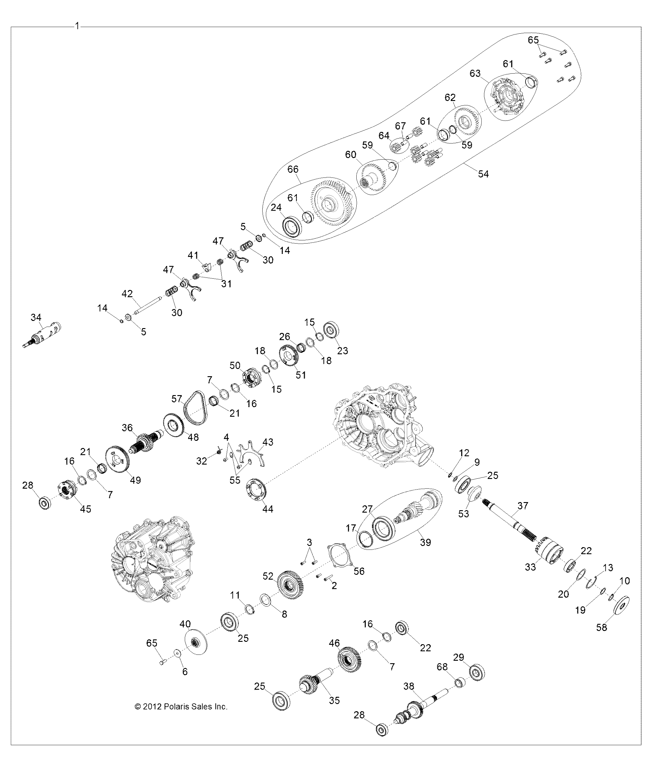 DRIVE TRAIN, MAIN GEARCASE INTERNALS - Z14JT9EFX (49RGRTRANSINTL1333063)