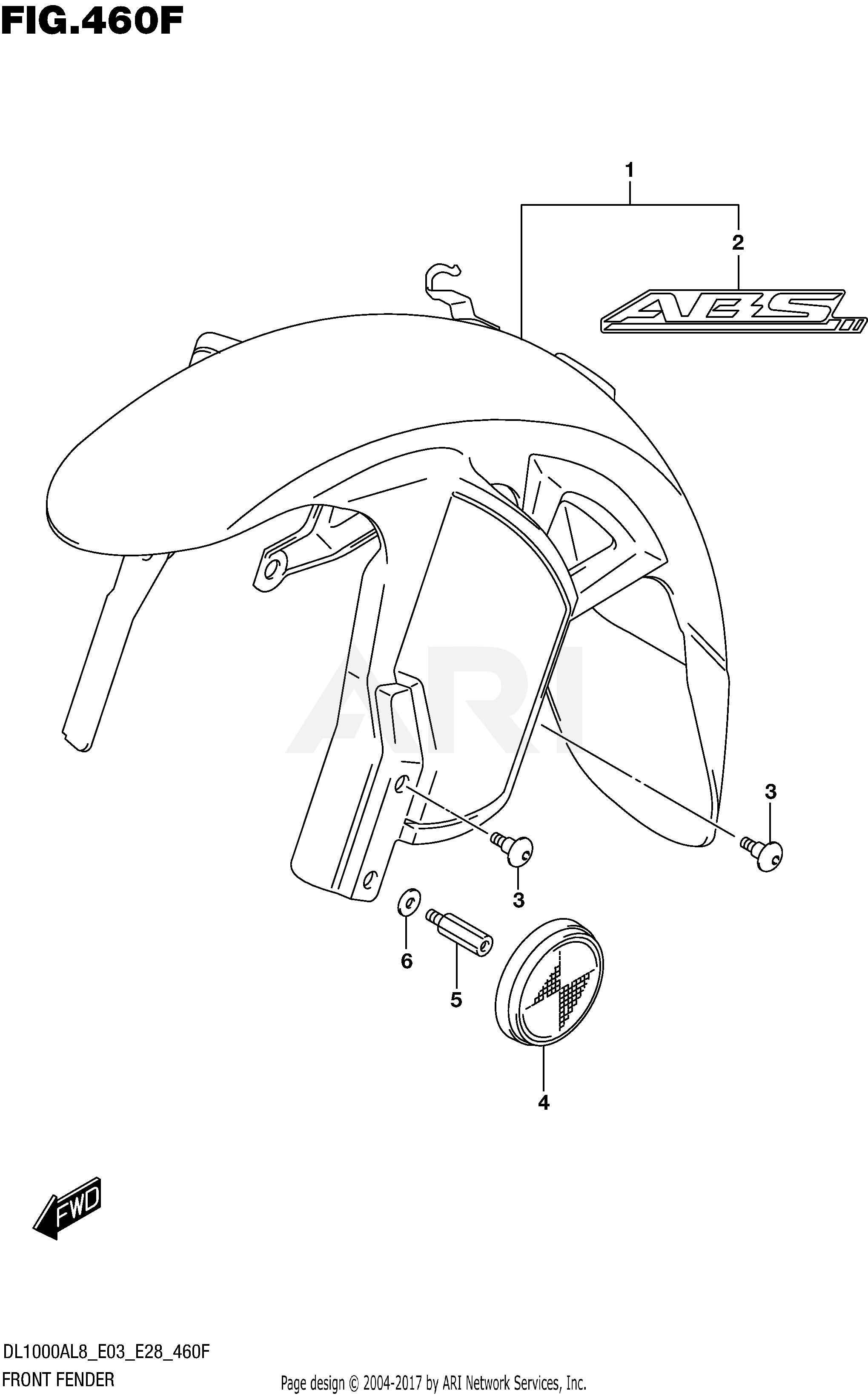 FRONT FENDER (DL1000AL8 E33) (FOR YVB,YWW)