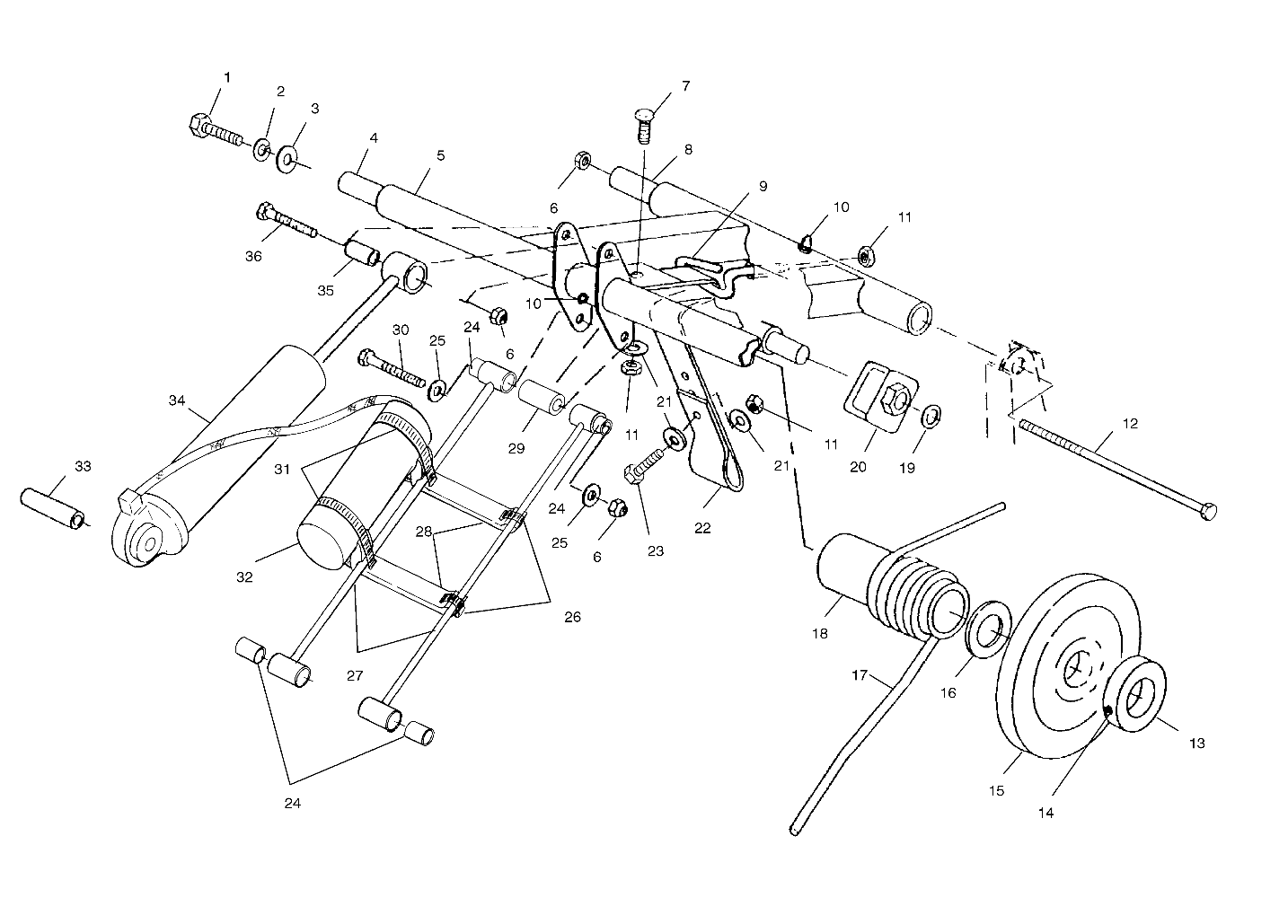 REAR TORQUE ARM - 099SX4CS (4948444844b012)