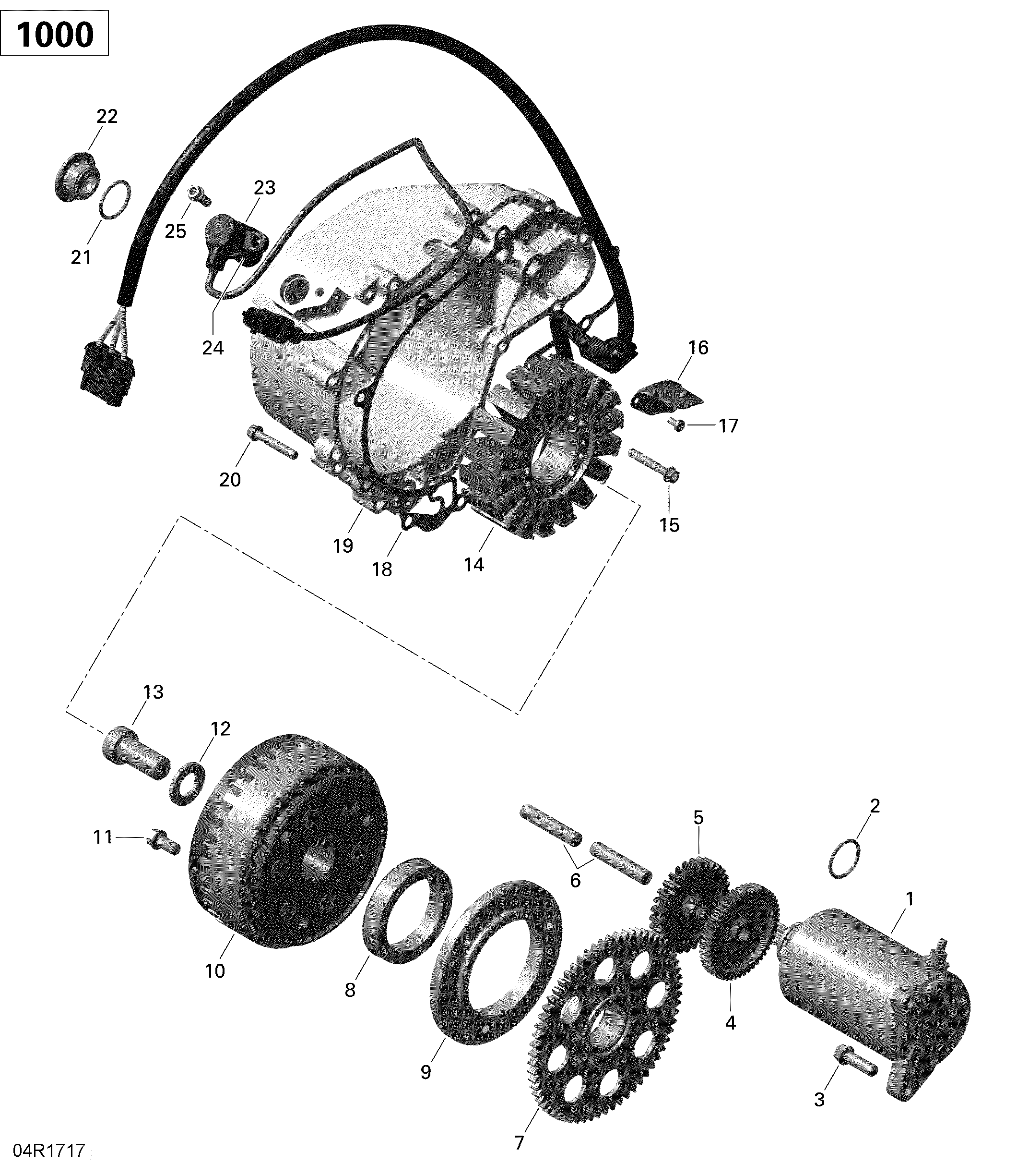 Magneto and Electric Starter - 1000 EFI