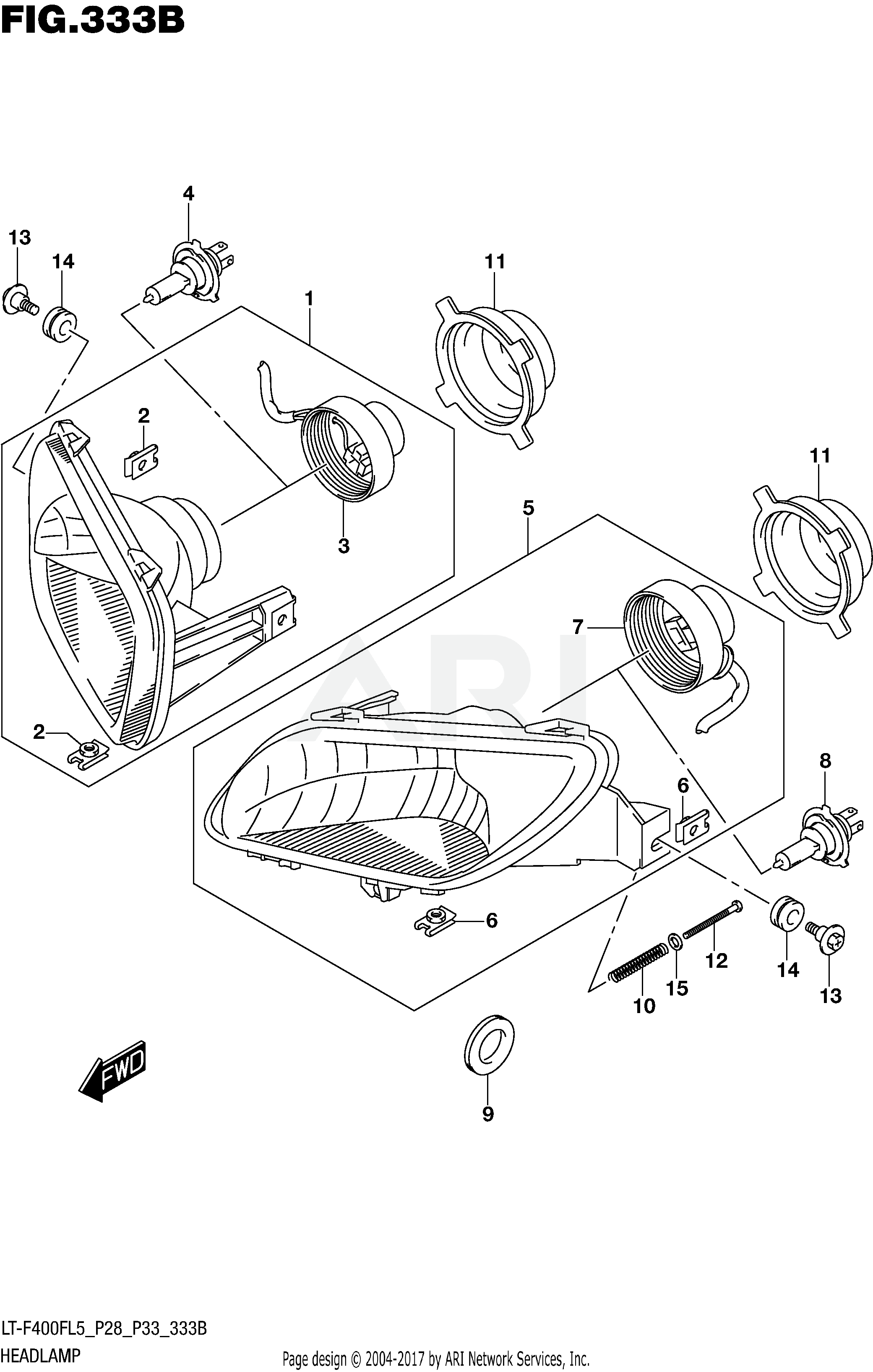 HEADLAMP (LT-F400FL5 P33)