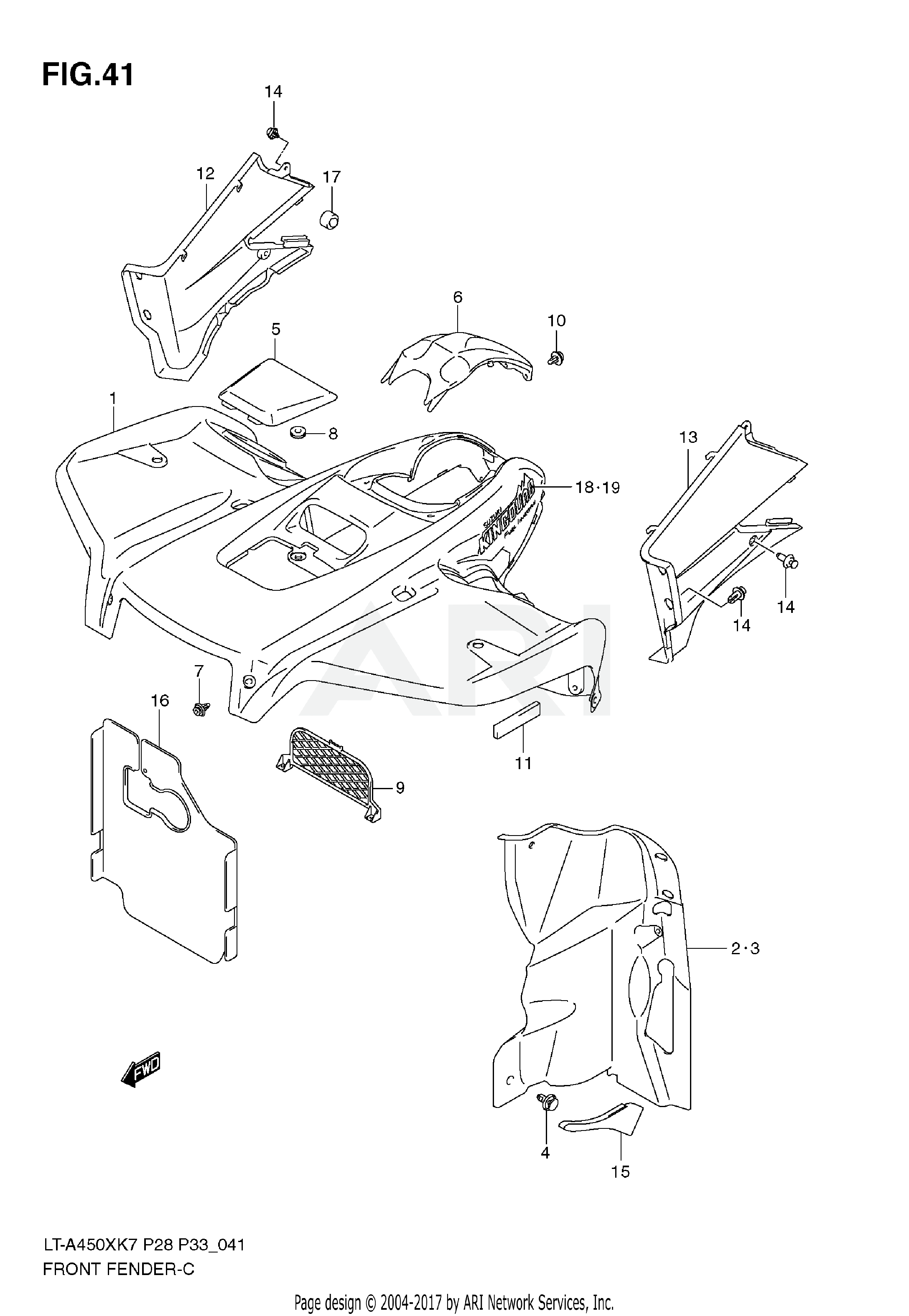 FRONT FENDER (MODEL K7/K8)