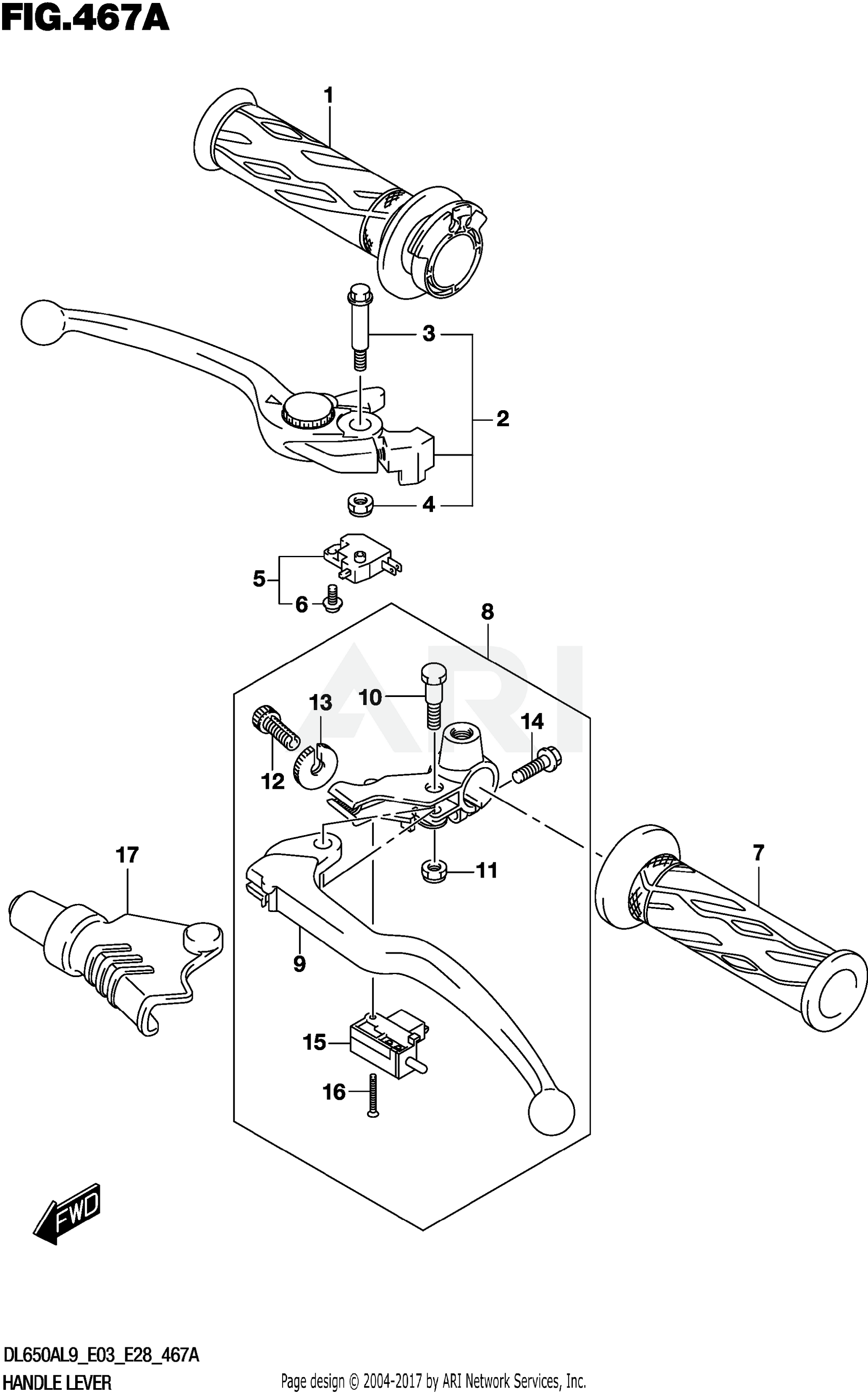 HANDLE LEVER (DL650A)