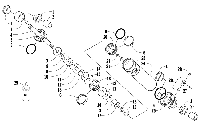 REAR SUSPENSION REAR ARM SHOCK ABSORBER