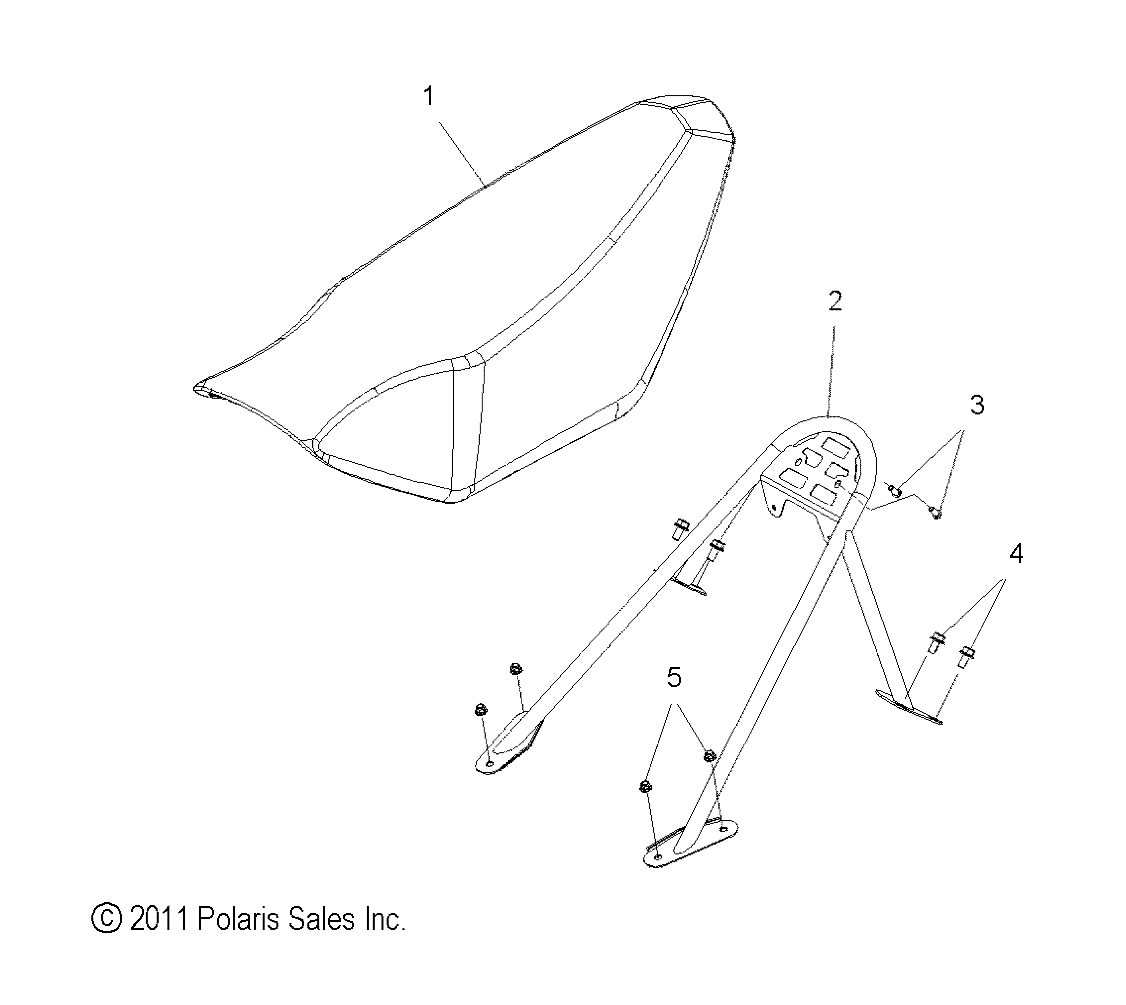 BODY, SEAT MOUNTING - S12BR8GSA/GSL (49SNOWSEAT12800SB)