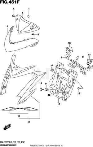 HEADLAMP HOUSING (GSX-S1000YAL9 E33)