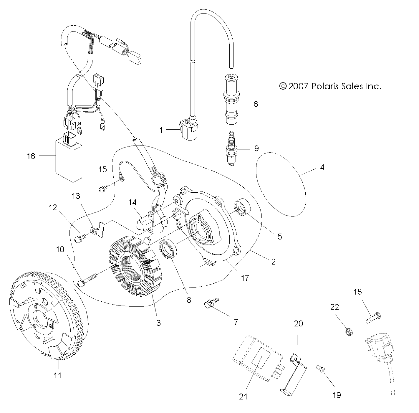 ELECTRICAL, IGNITION SYSTEM - A10NG50AA (49ATVMAGNETO08SCRAM)