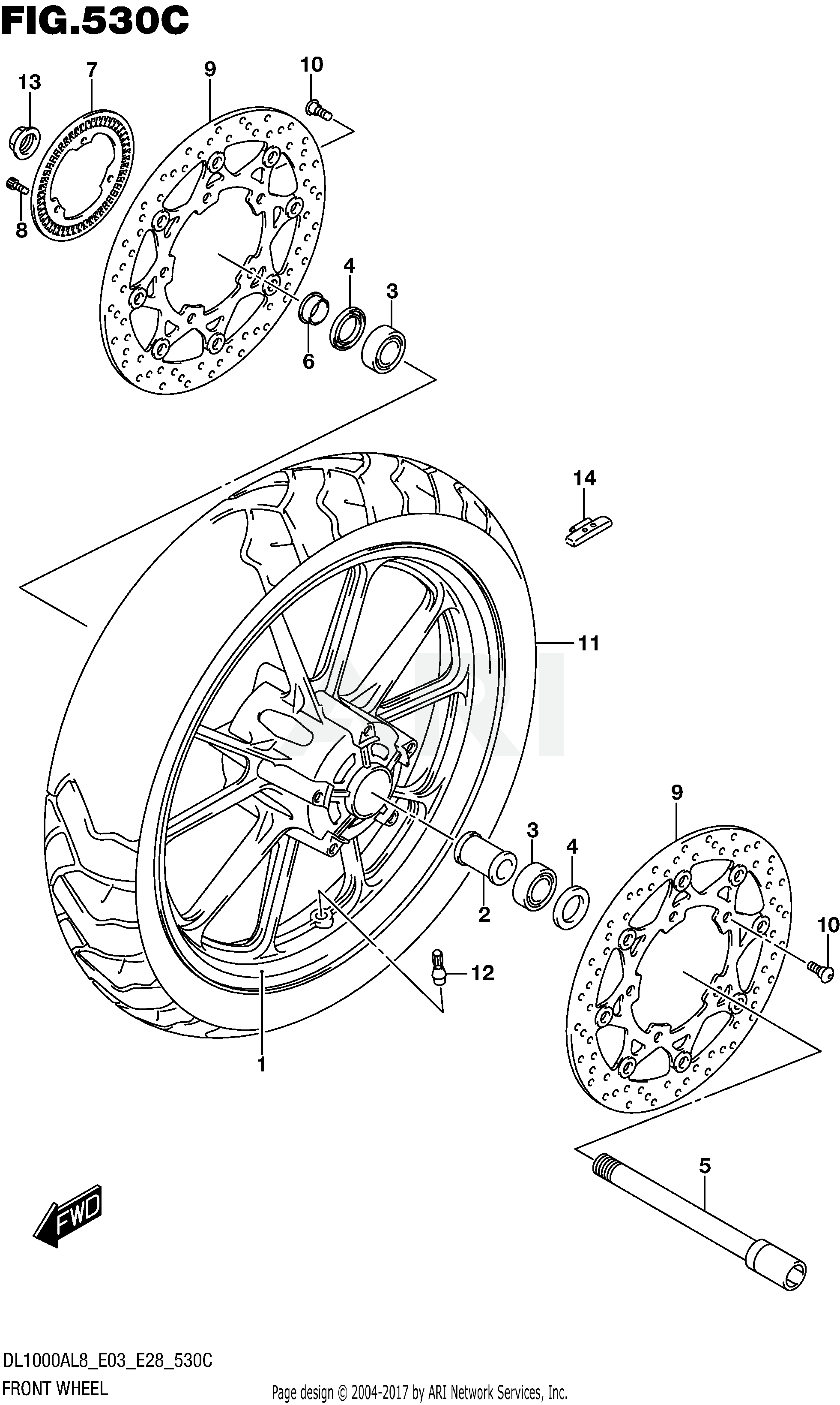 FRONT WHEEL (DL1000AL8 E33)