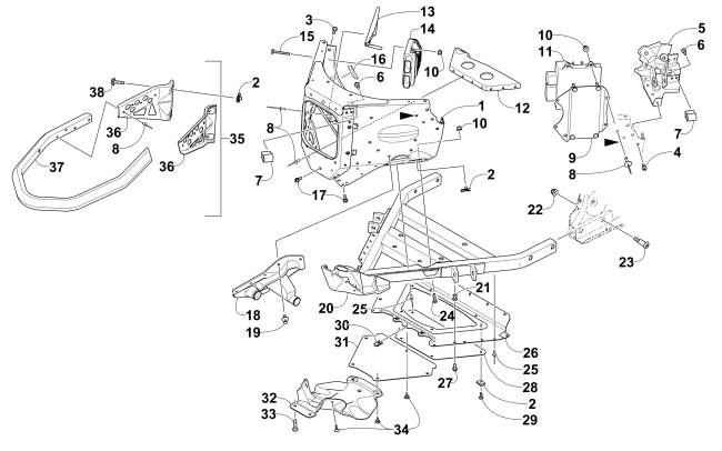 FRONT BUMPER AND FRAME ASSEMBLY