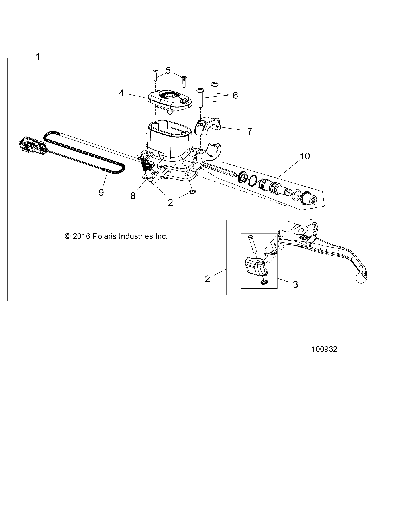 BRAKES, FRONT BRAKE LEVER and MASTER CYLINDER - A19SYS95CH (100932)