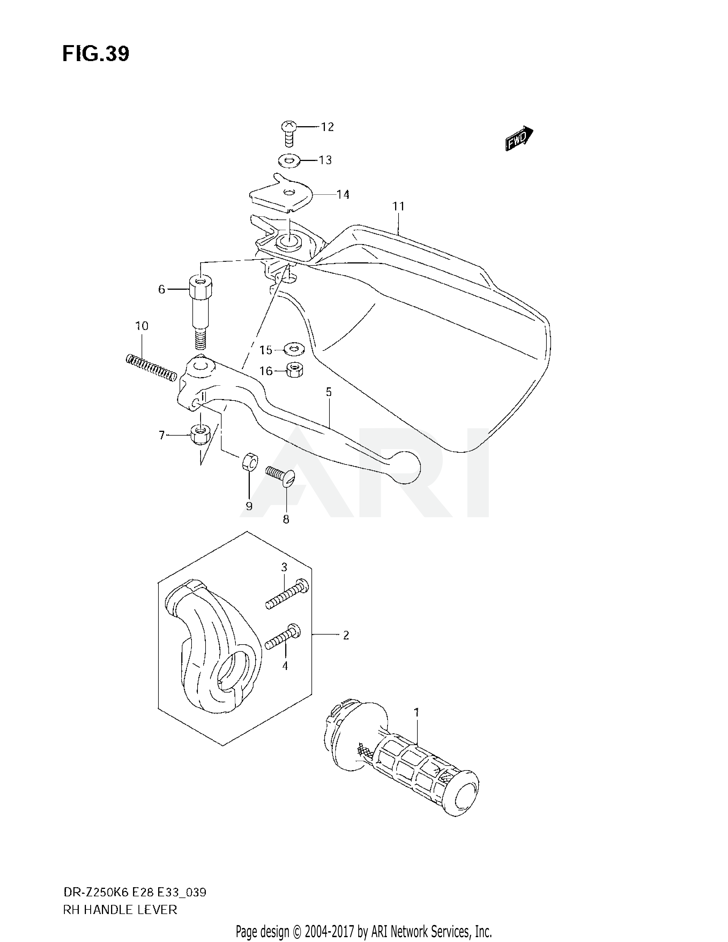 RH HANDLE LEVER