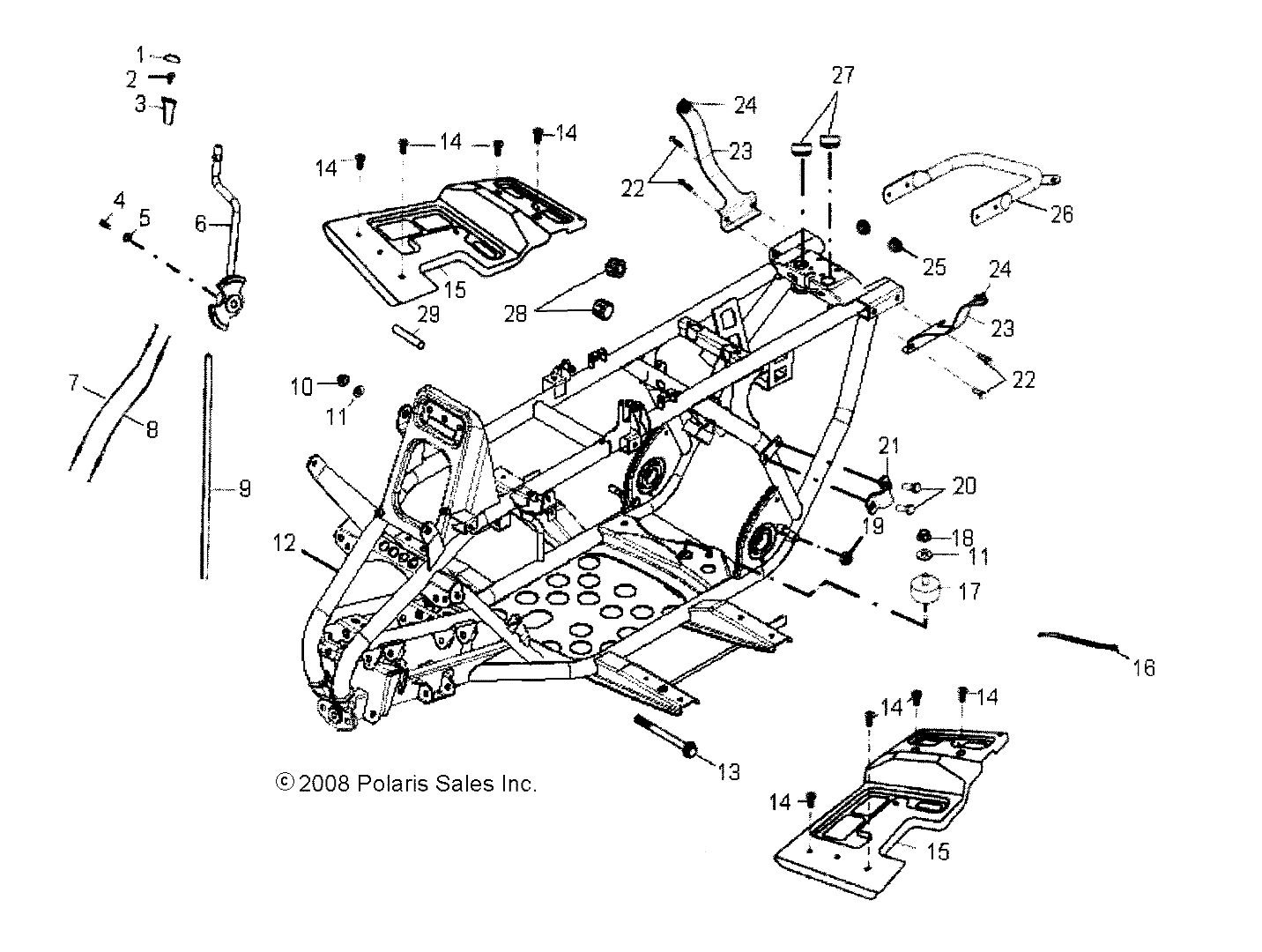 CHASSIS, FRAME - A13PB20AF (49ATVFRAME10PHX)