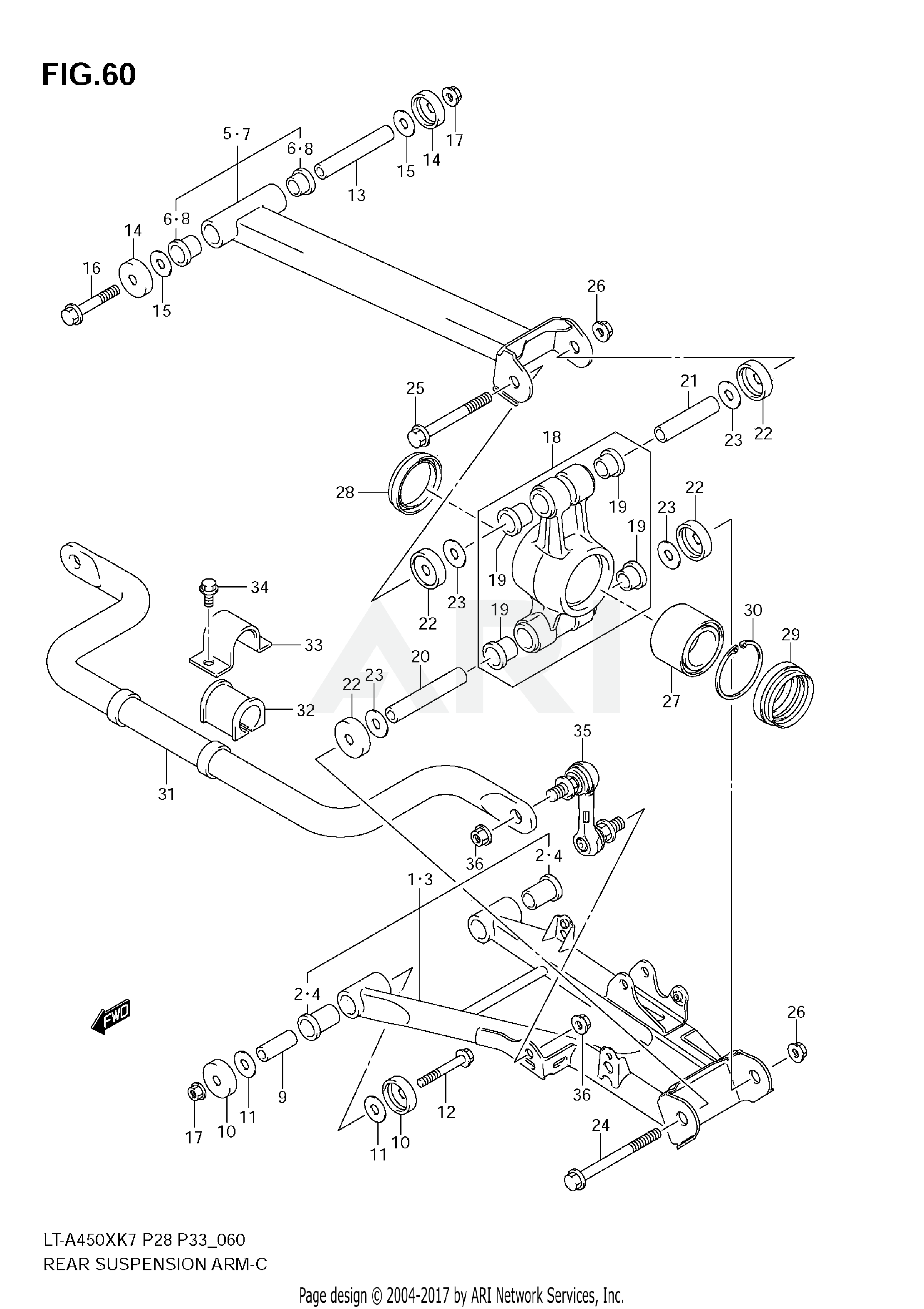 REAR SUSPENSION ARM (MODEL K7)