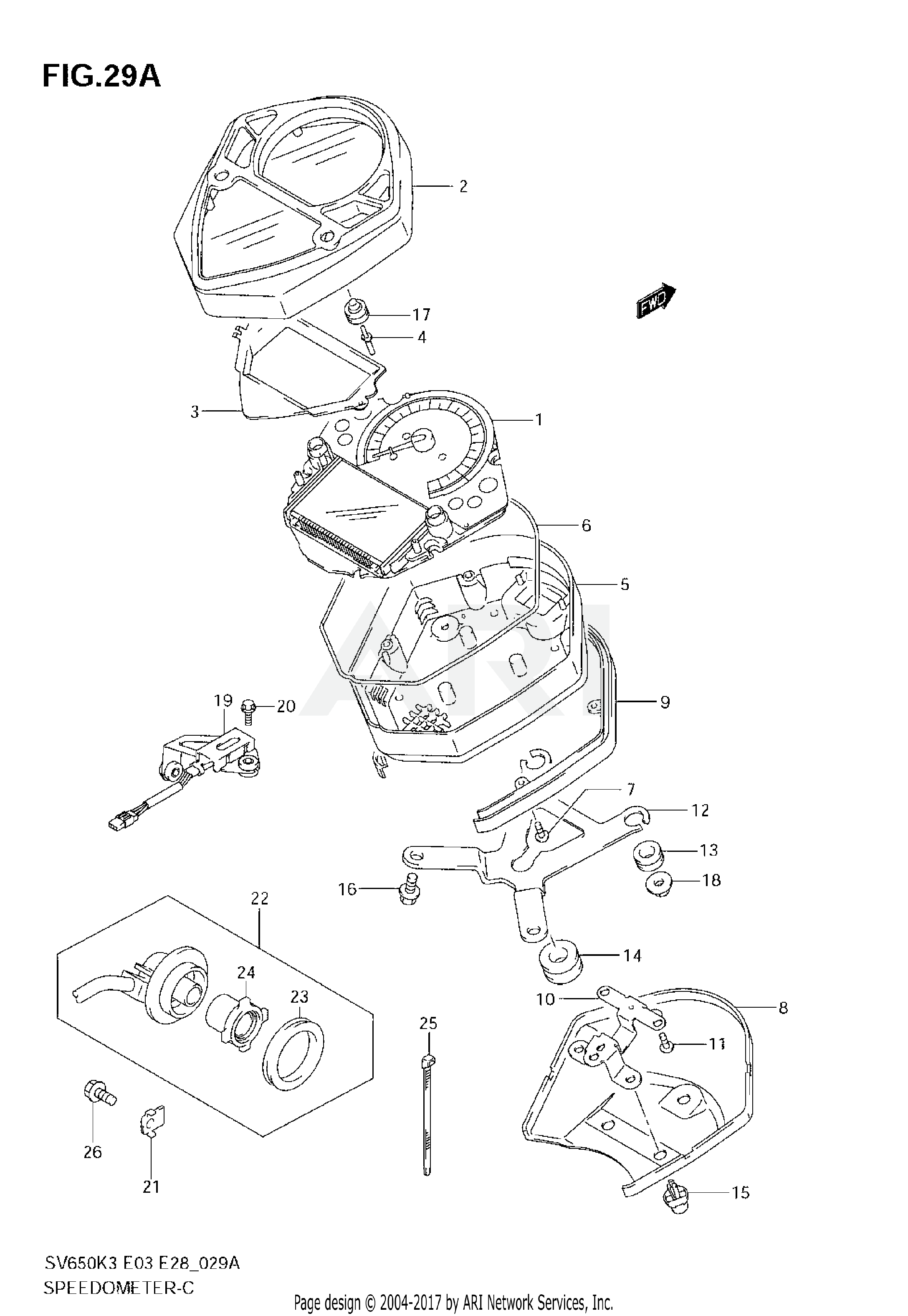 SPEEDOMETER (SV650K5/K6/K7)