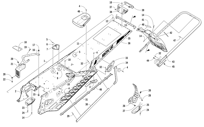 TUNNEL, REAR BUMPER, AND SNOWFLAP ASSEMBLY