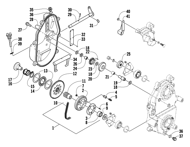 DRIVE/REVERSE DROPCASE ASSEMBLY (Optional)