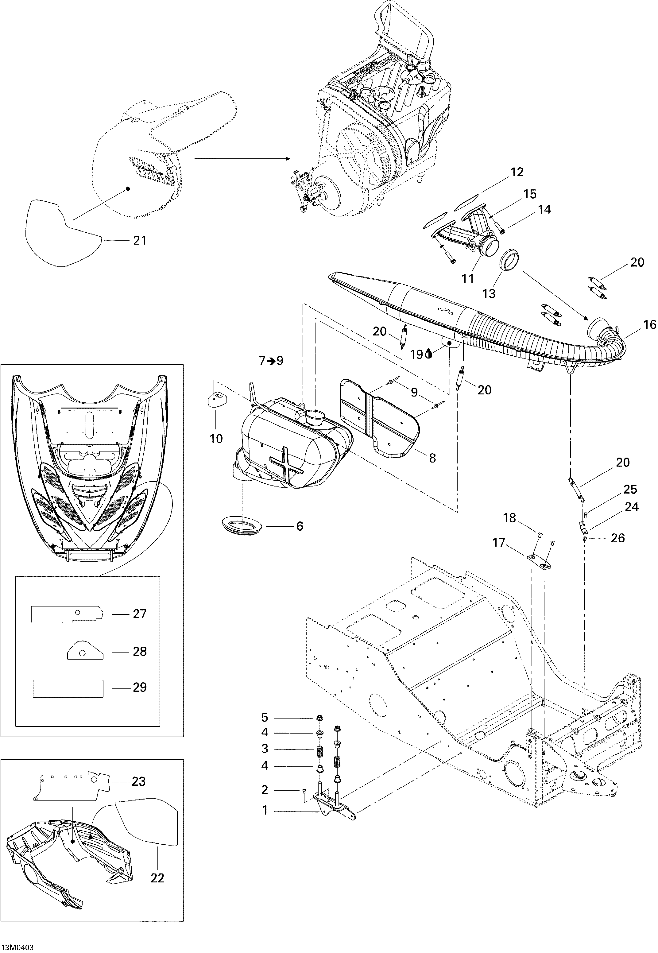 Exhaust System, Skandic 550F