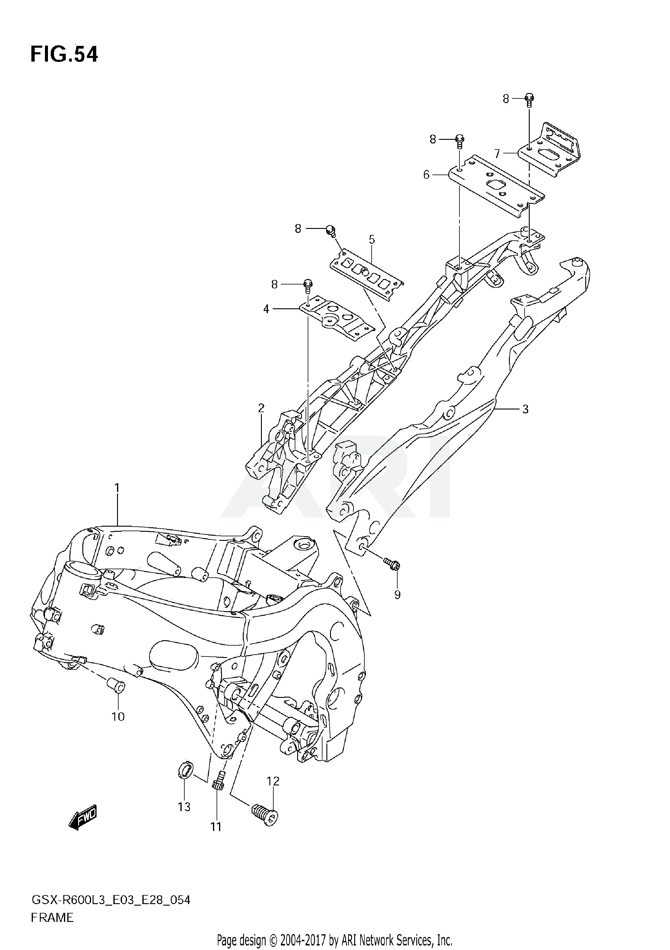 FRAME (GSX-R600L3 E28)