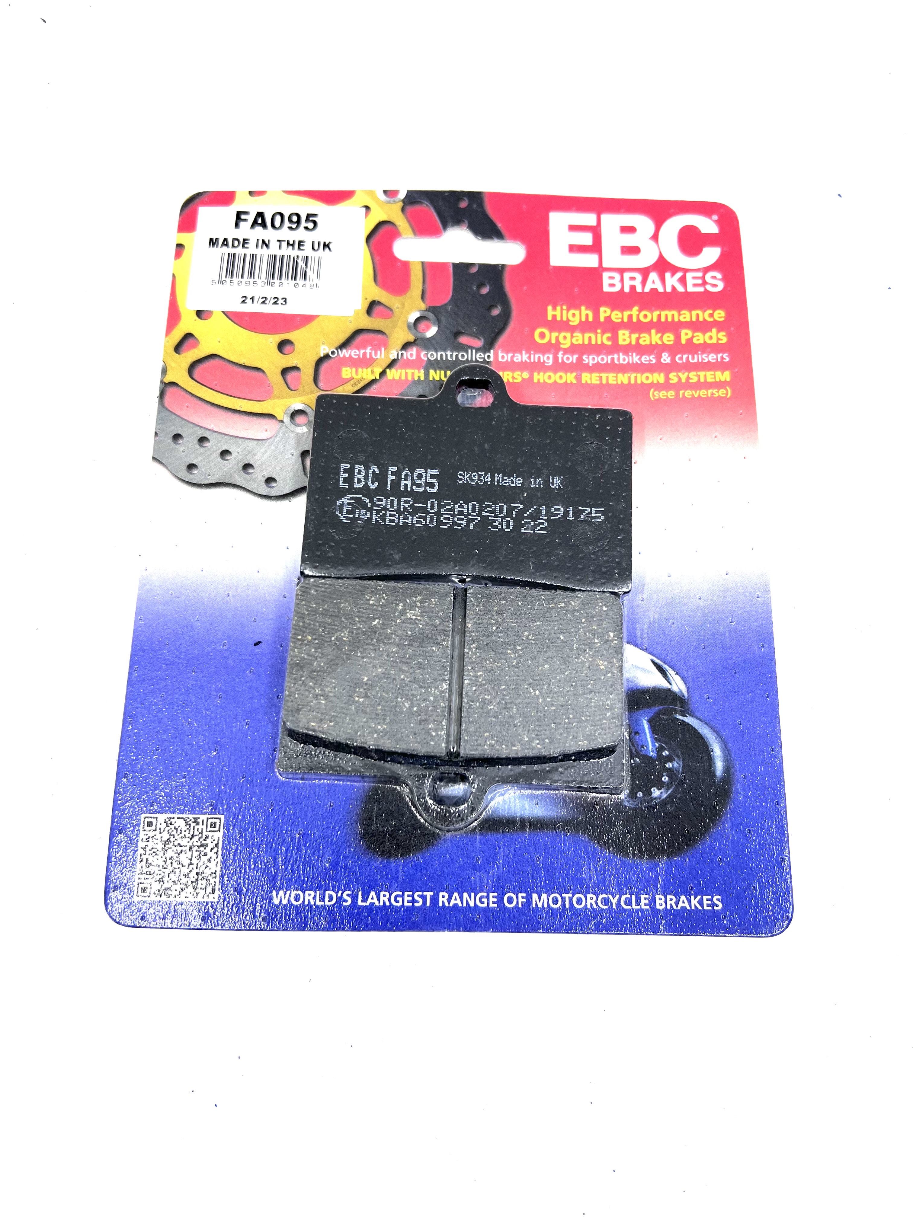 Тормозные колодки EBC Organic 69 x 51 x 8mm FA095