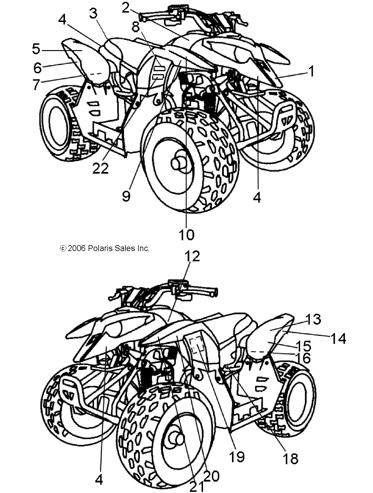 BODY, DECALS - A10KA05AB/AD (49ATVDECAL09OUT50)