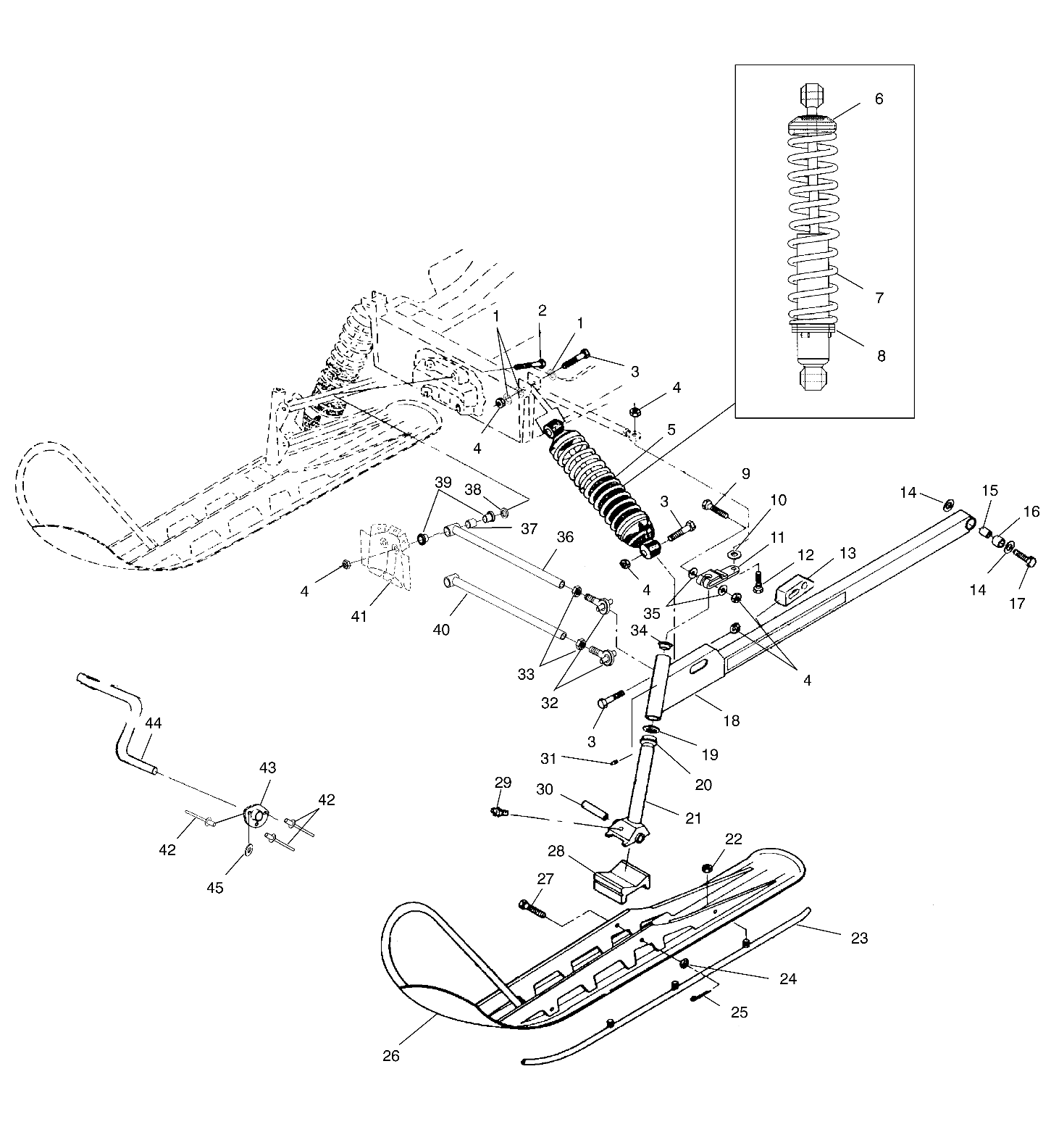 FRONT SUSPENSION and SKI - S03LT3AS (4977787778A11)