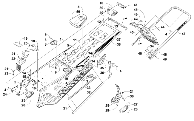 TUNNEL, REAR BUMPER, AND SNOWFLAP ASSEMBLY