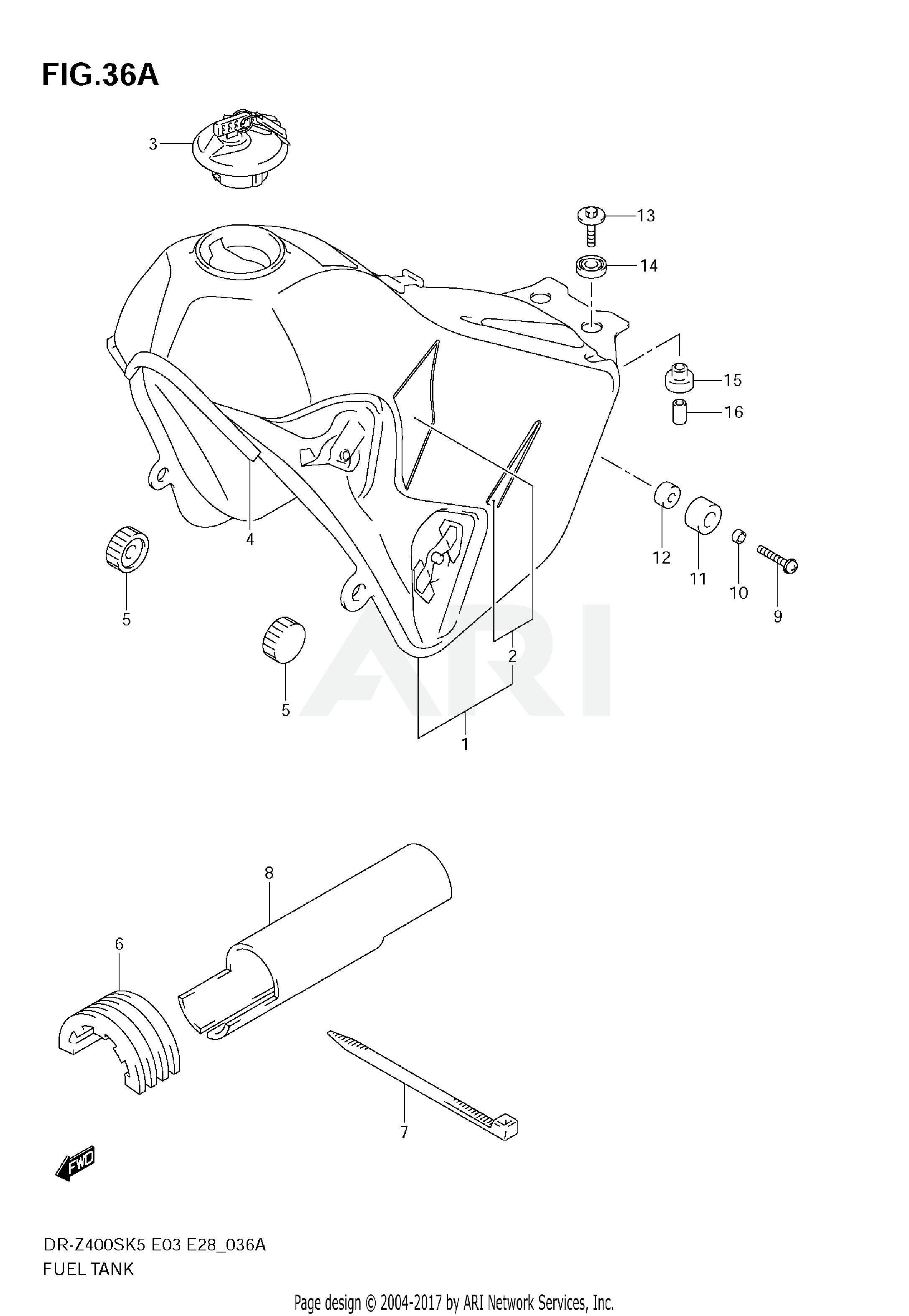 FUEL TANK (MODEL K9)