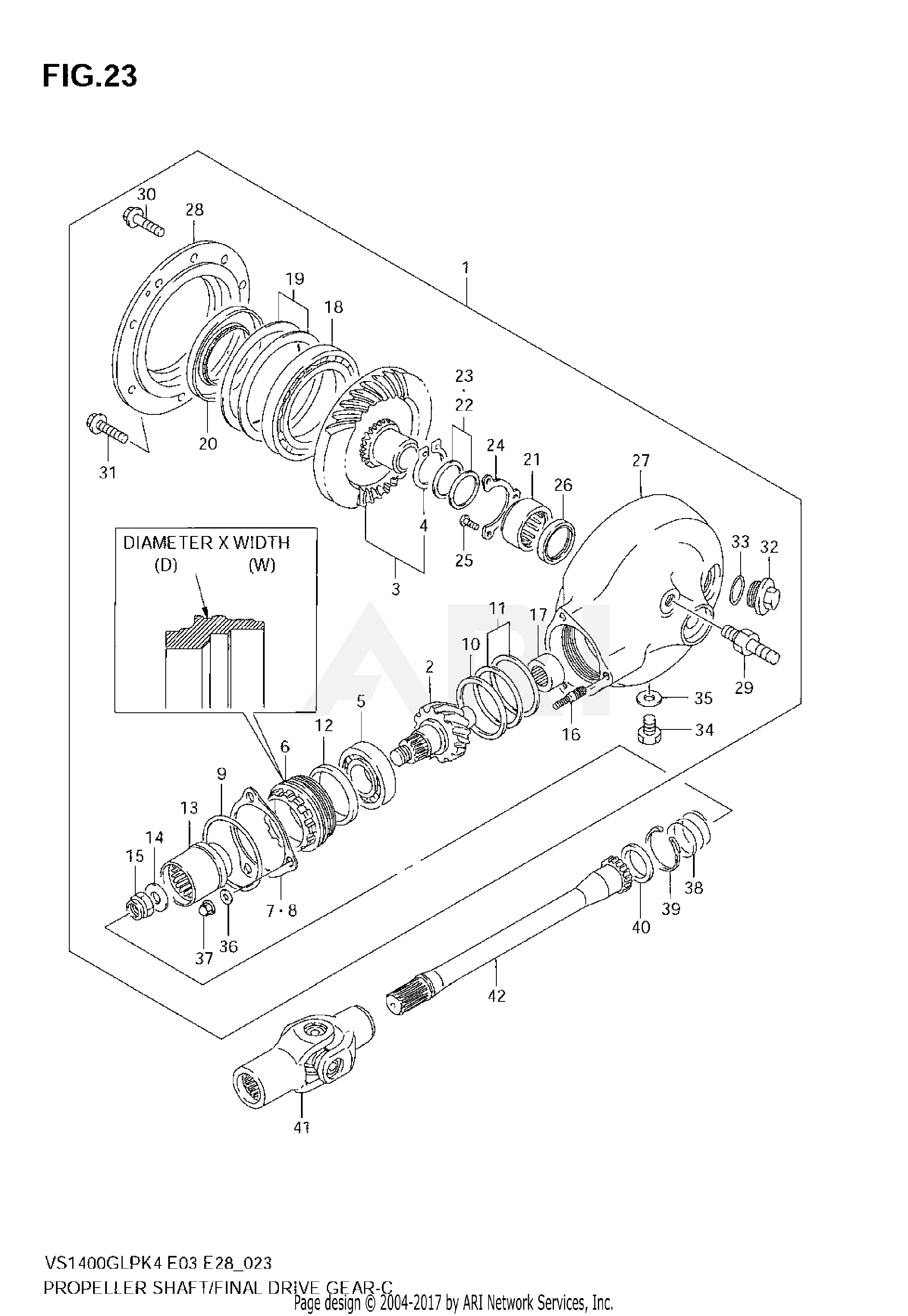 PROPELLER SHAFT - FINAL DRIVE GEAR