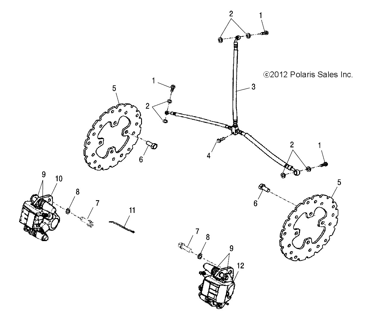 BRAKES, FRONT - A13PB20AF (49ATVBRAKEFRT13PHX)