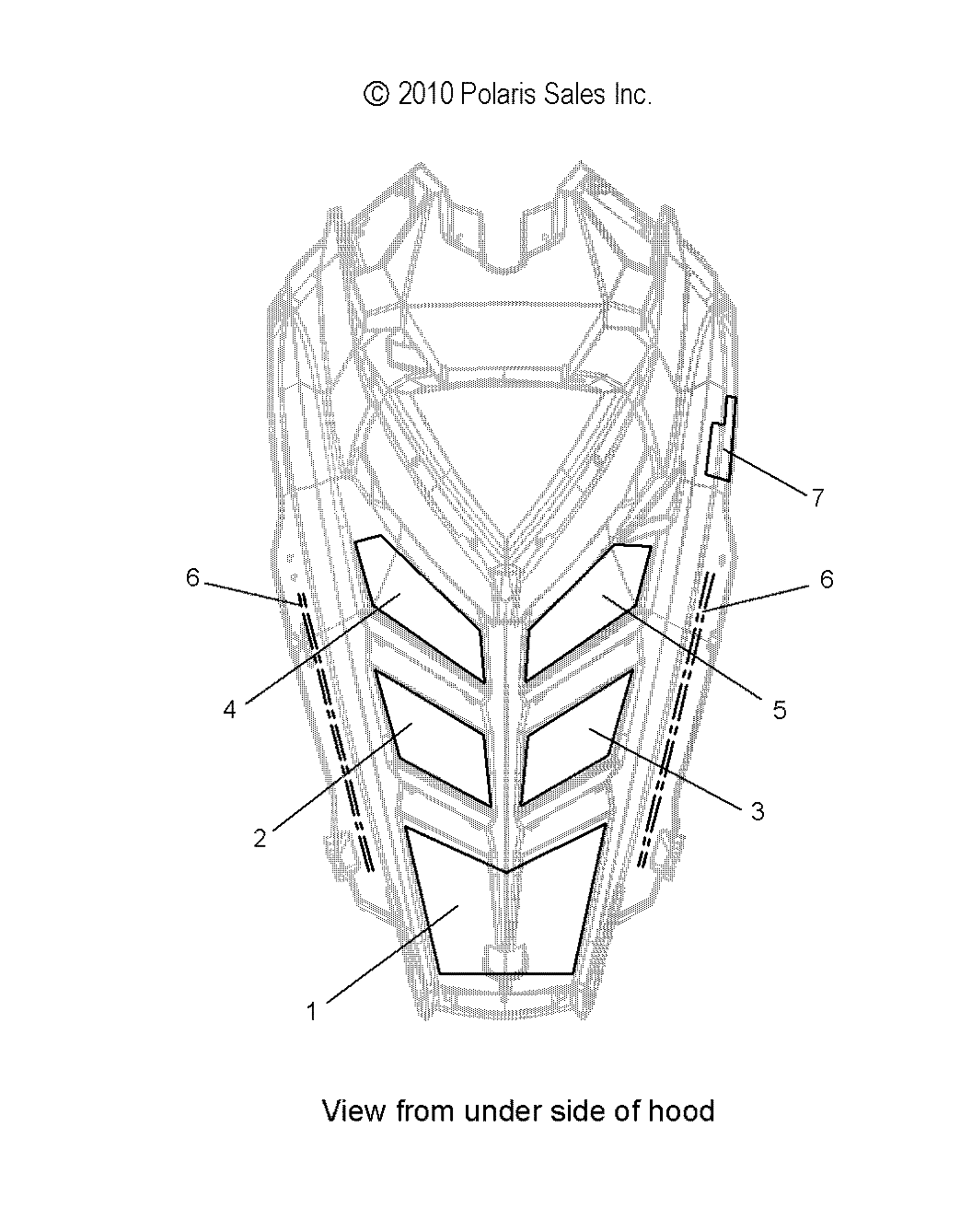 BODY, HOOD FOAM/FIBER - S13BA6GSL (49SNOWHOODSCFL11RUSH)