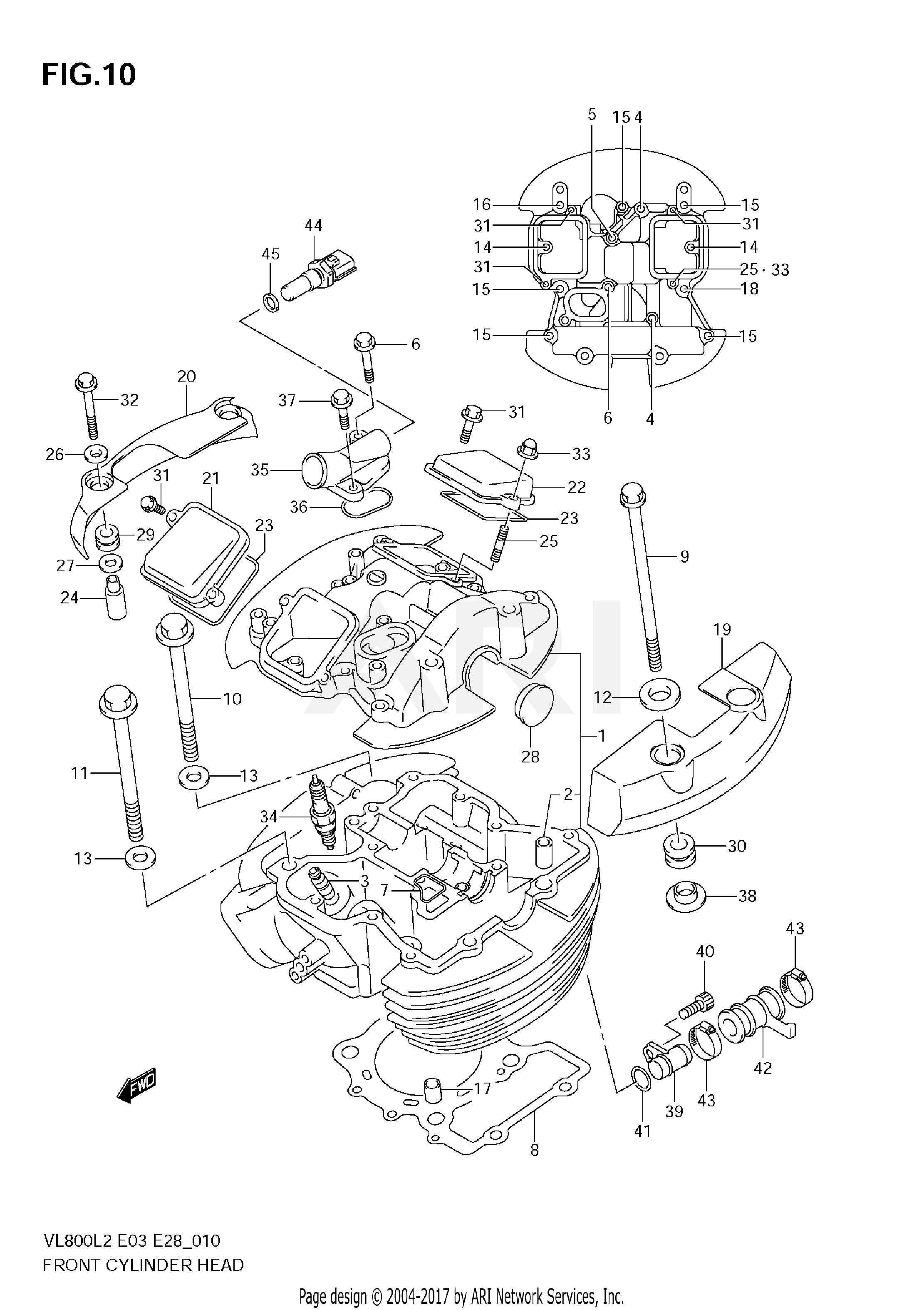 FRONT CYLINDER HEAD (VL800T  E33)