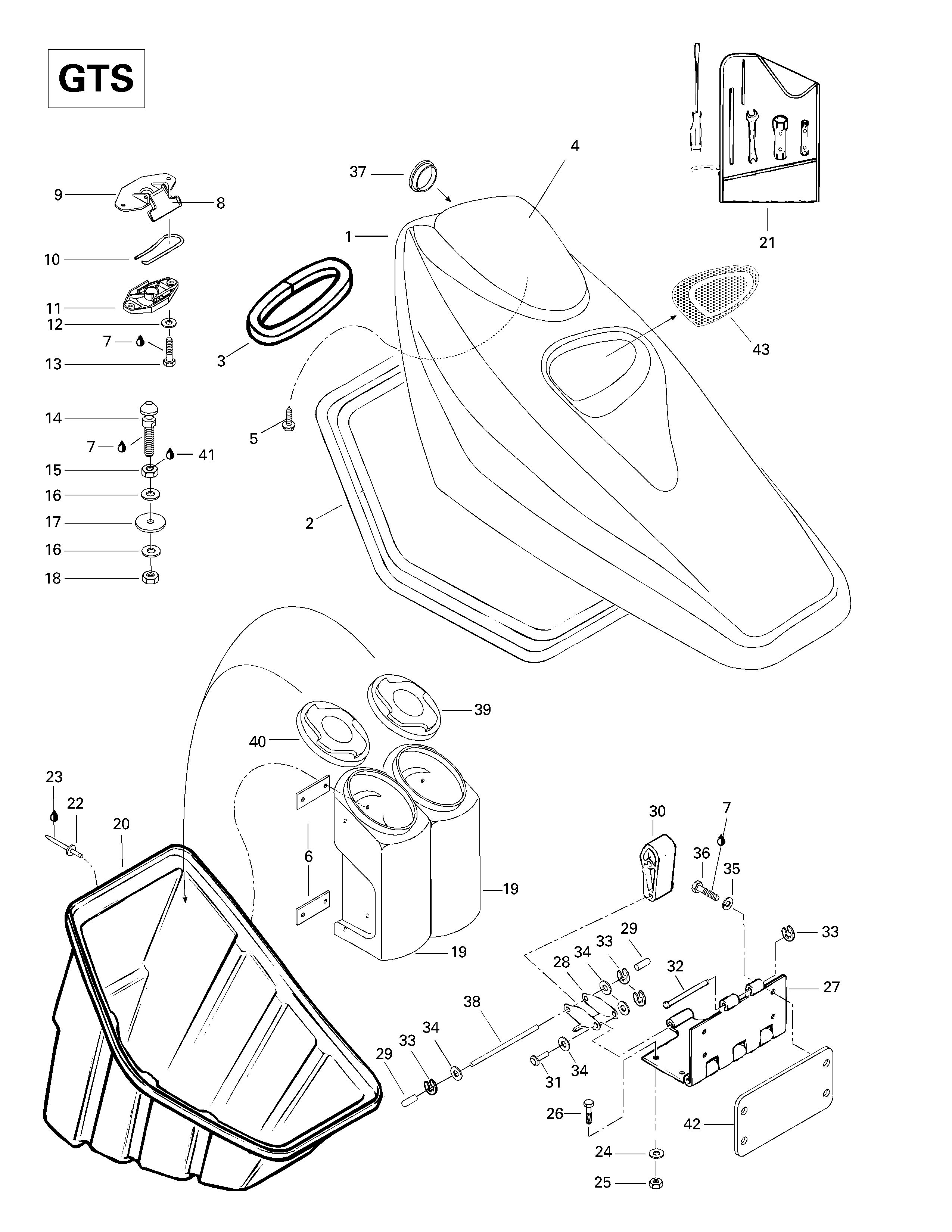 Front Storage Compartment (GTS)