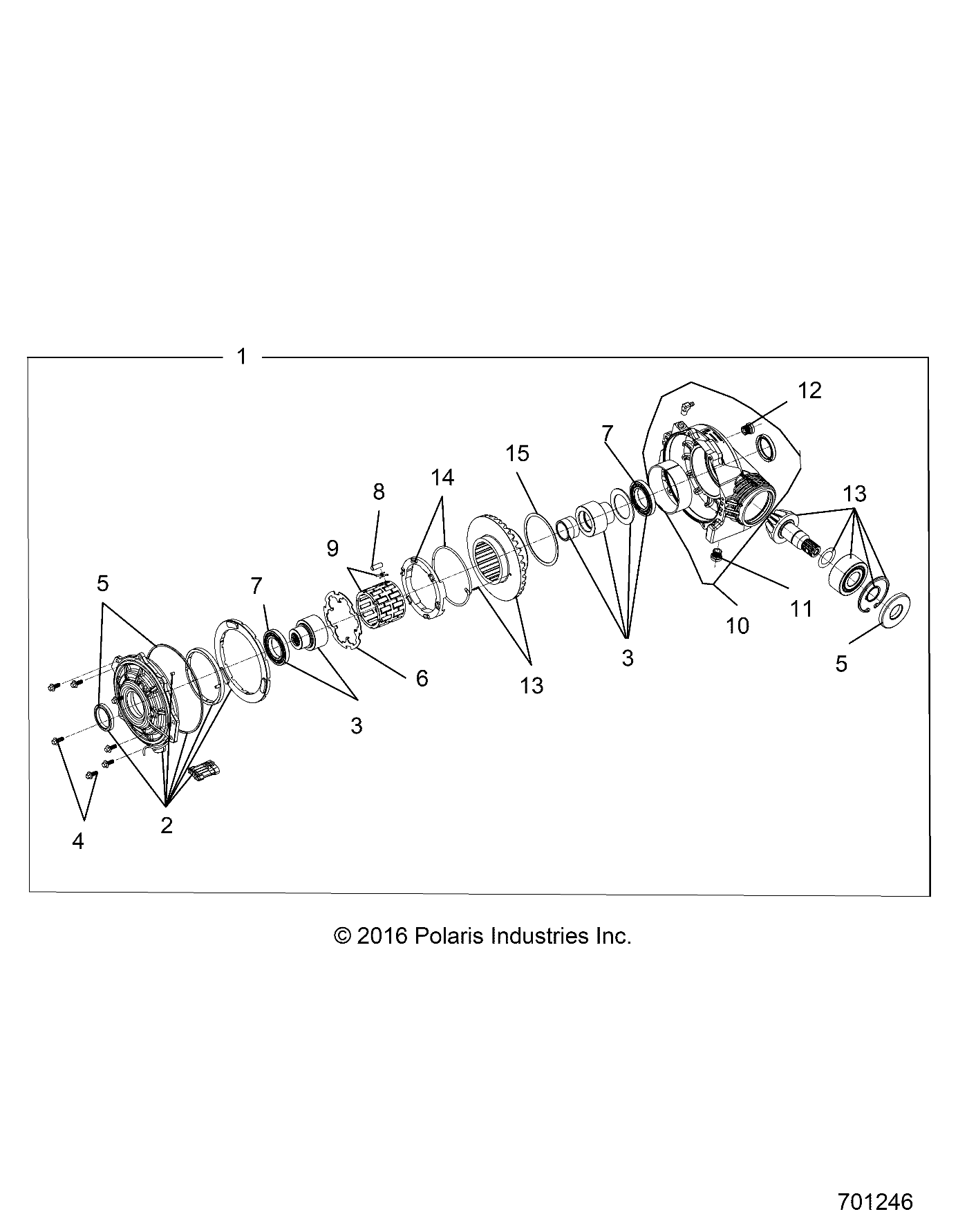 DRIVE TRAIN, FRONT GEARCASE - R20RRM99AL (701246)