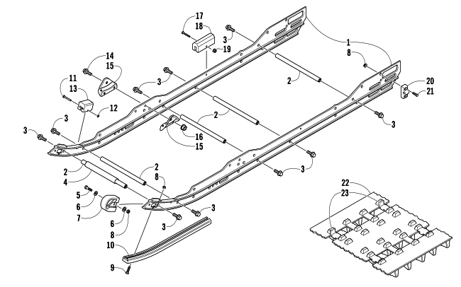 SLIDE RAIL AND TRACK ASSEMBLY