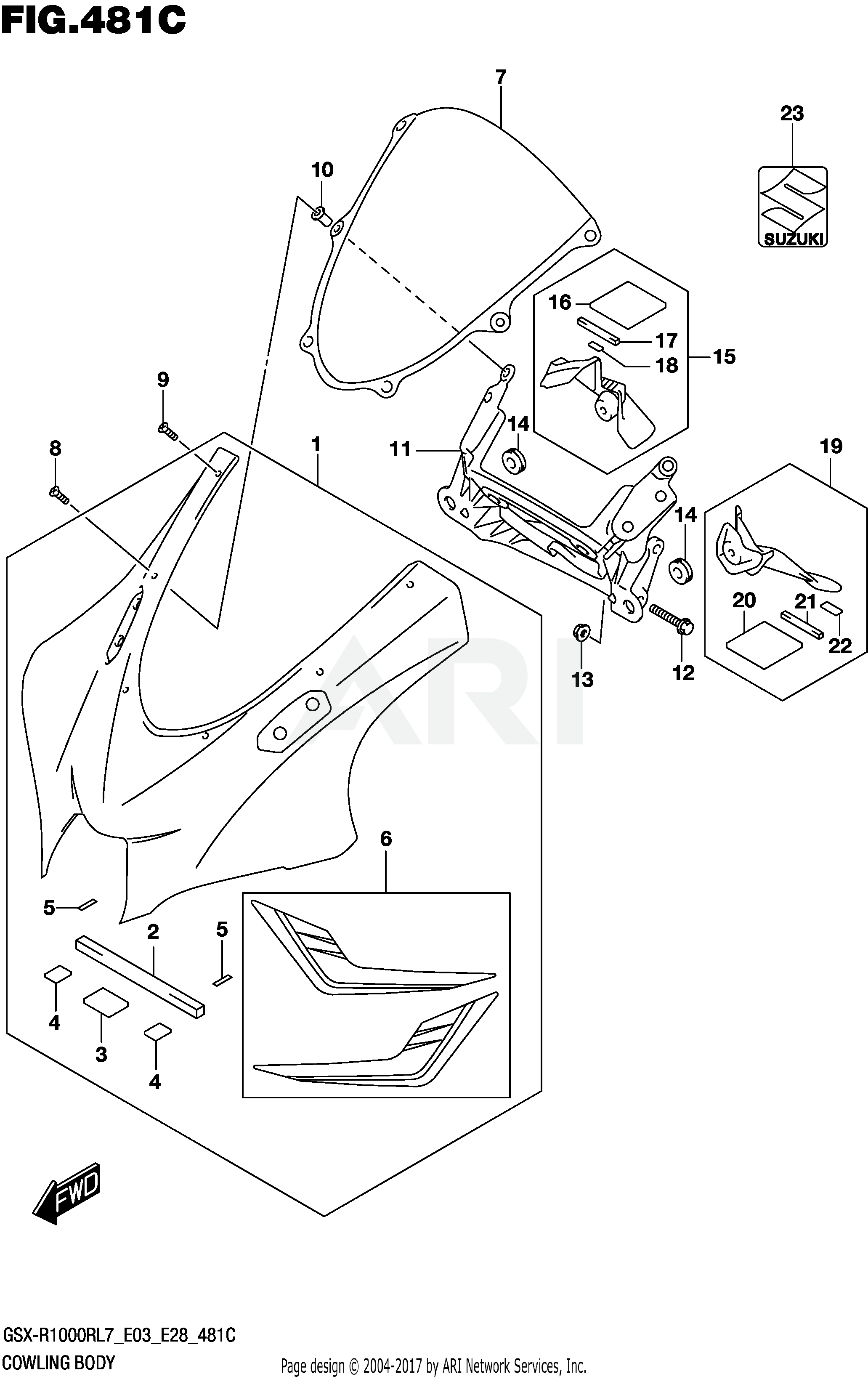 COWLING BODY (GSX-R1000RL7 E33)