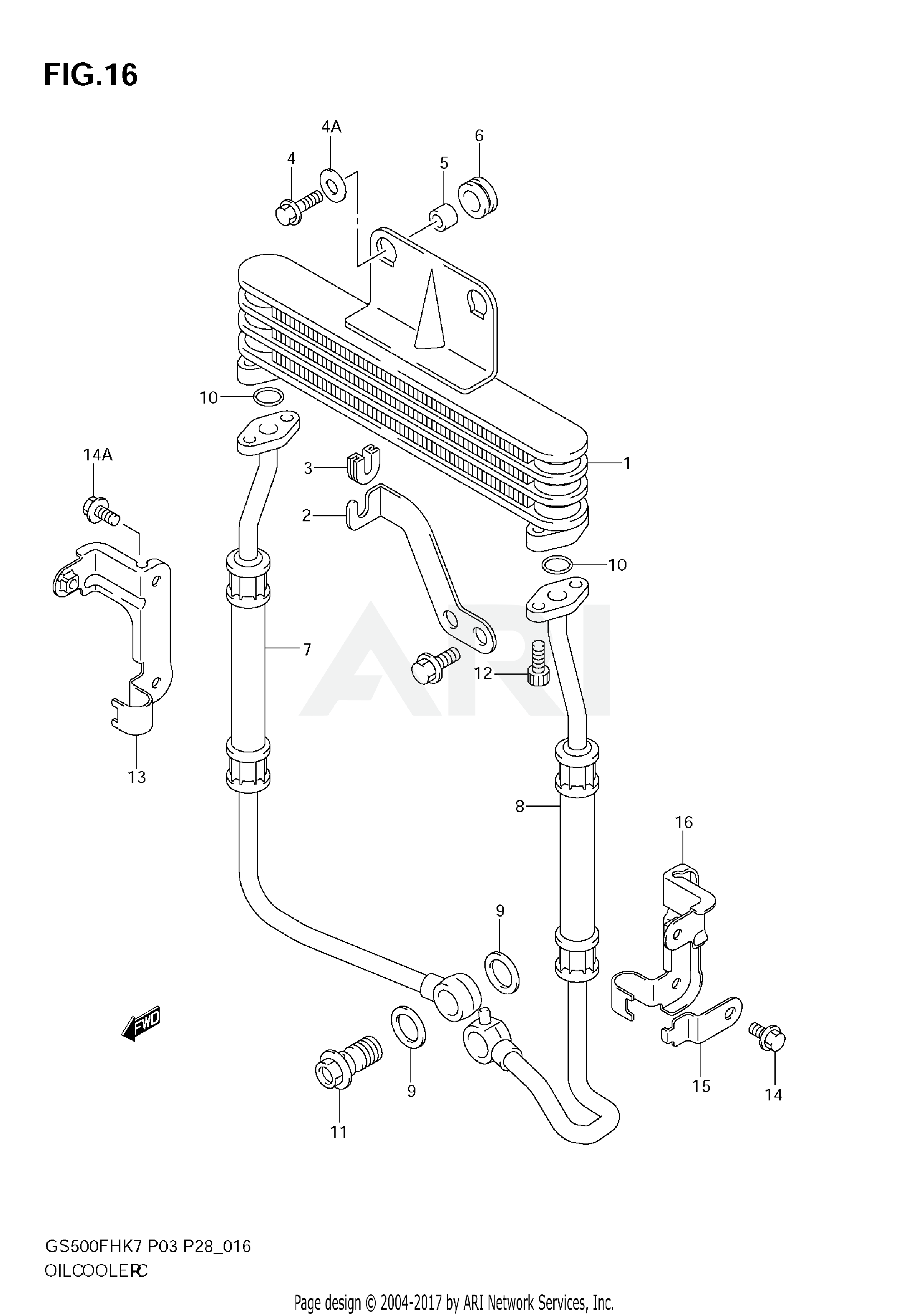 OIL COOLER (GS500FH)