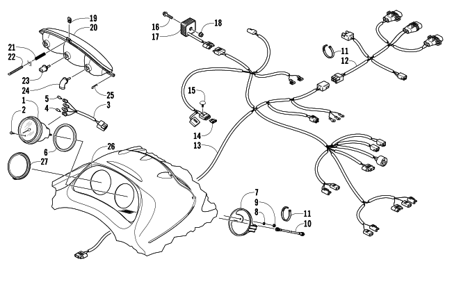 HEADLIGHT, INSTRUMENTS, AND WIRING ASSEMBLIES